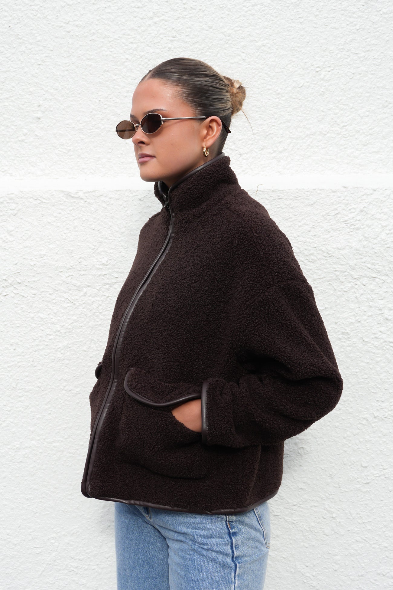Sandy Sherpa Jacket Chocolate
