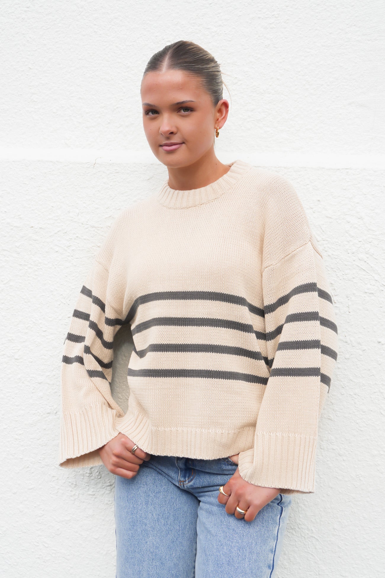 Sawyer Stripe Knit Beige