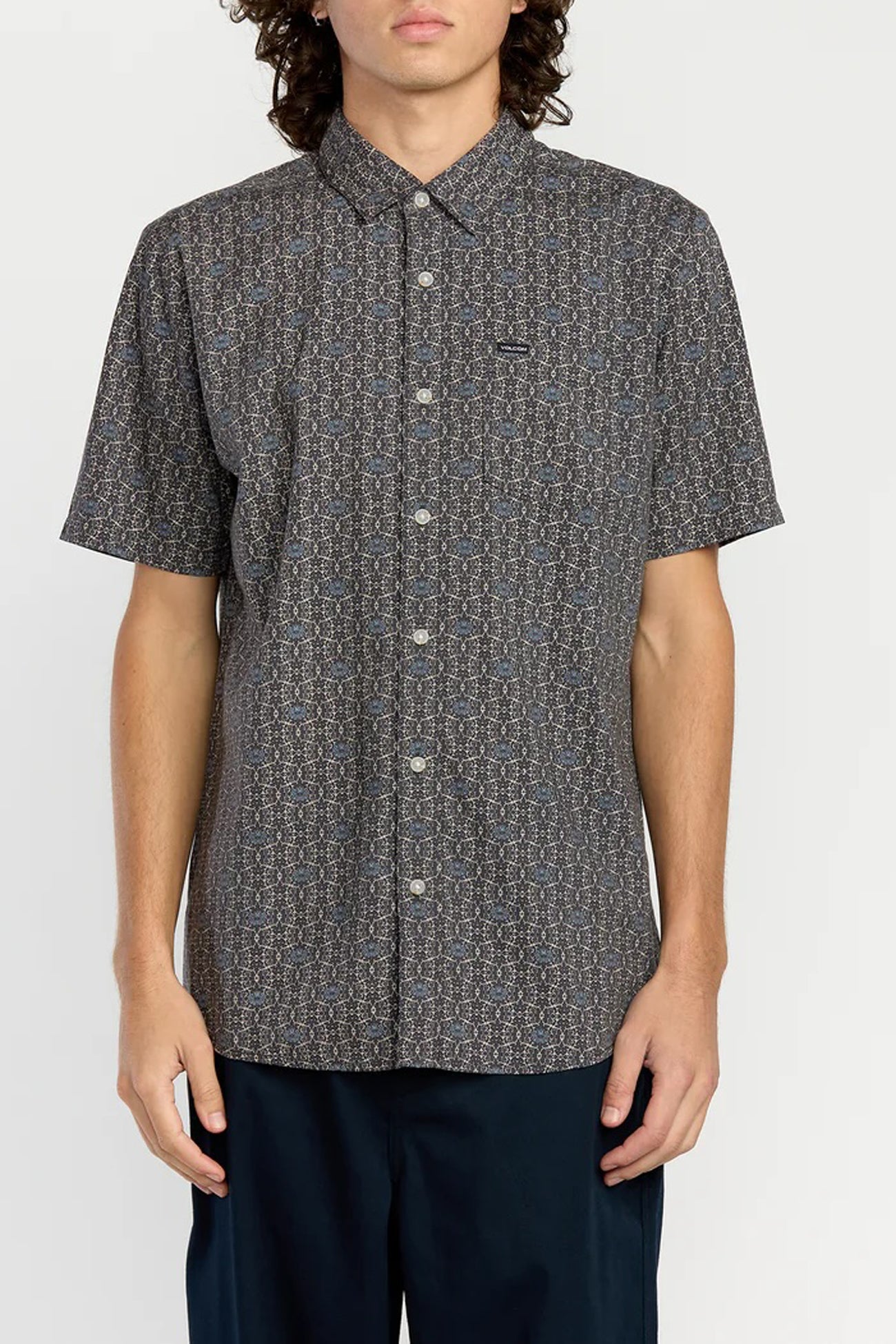 Scaler Stone Woven Short Sleeve Shirt Moonbeam