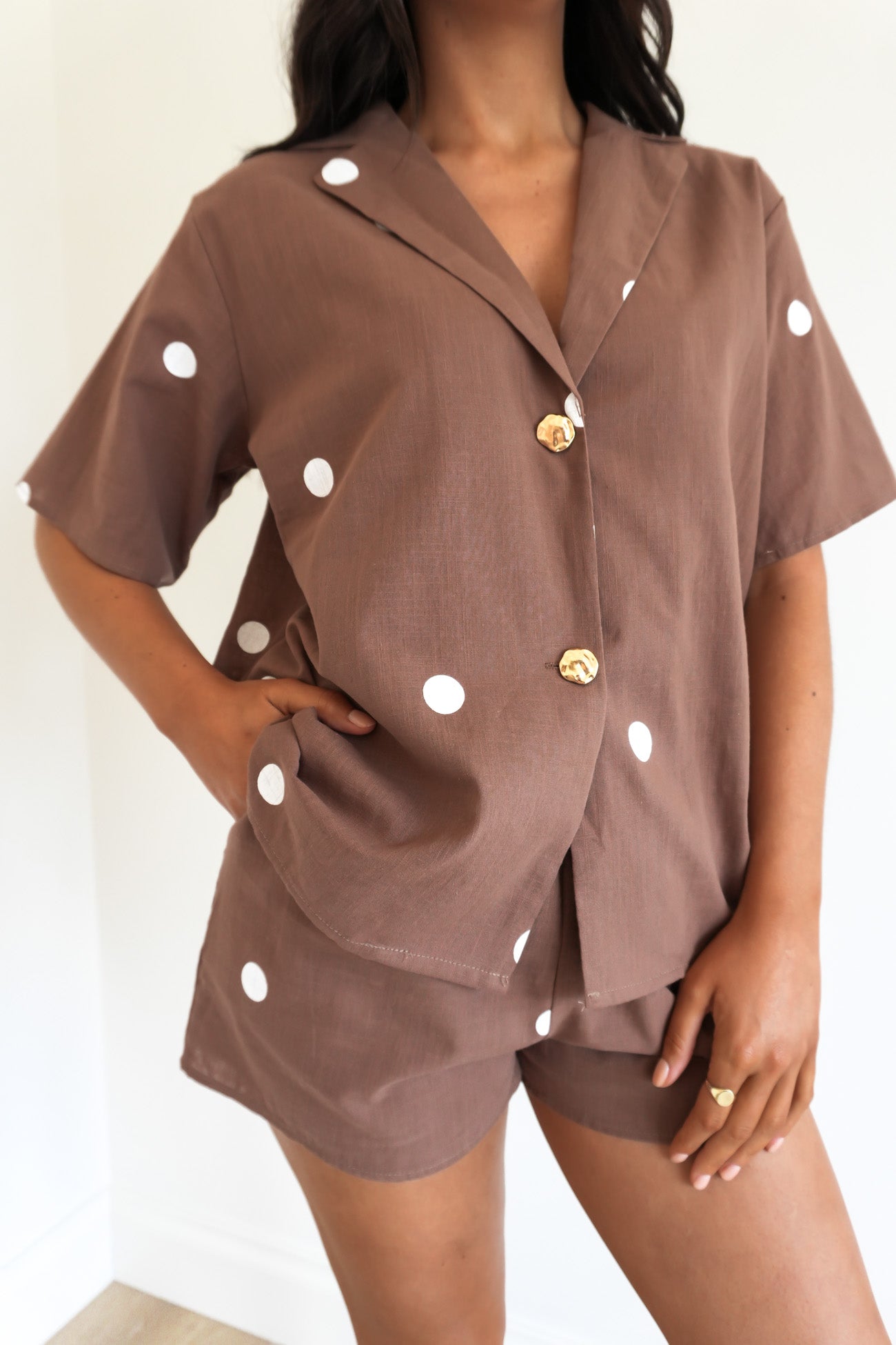 Serena Set Chocolate Polka Dot