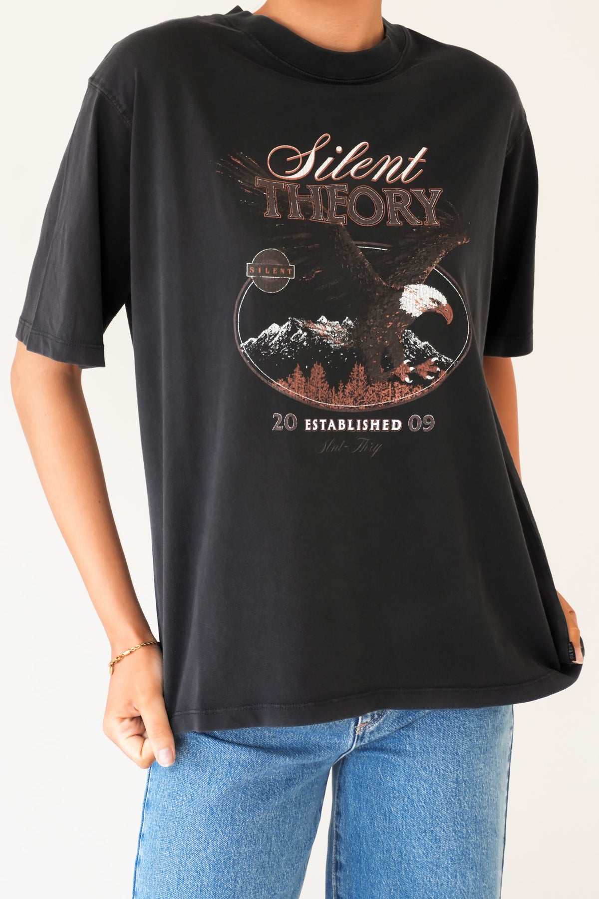Shadow Oversized Tee Washed Black