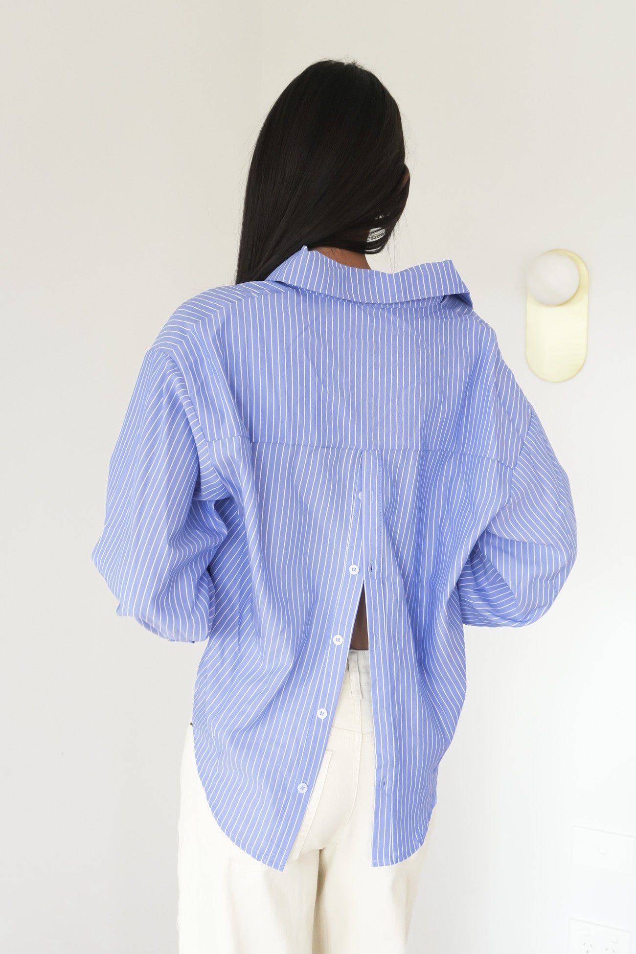 Shanaye Shirt Blue Pinstripe