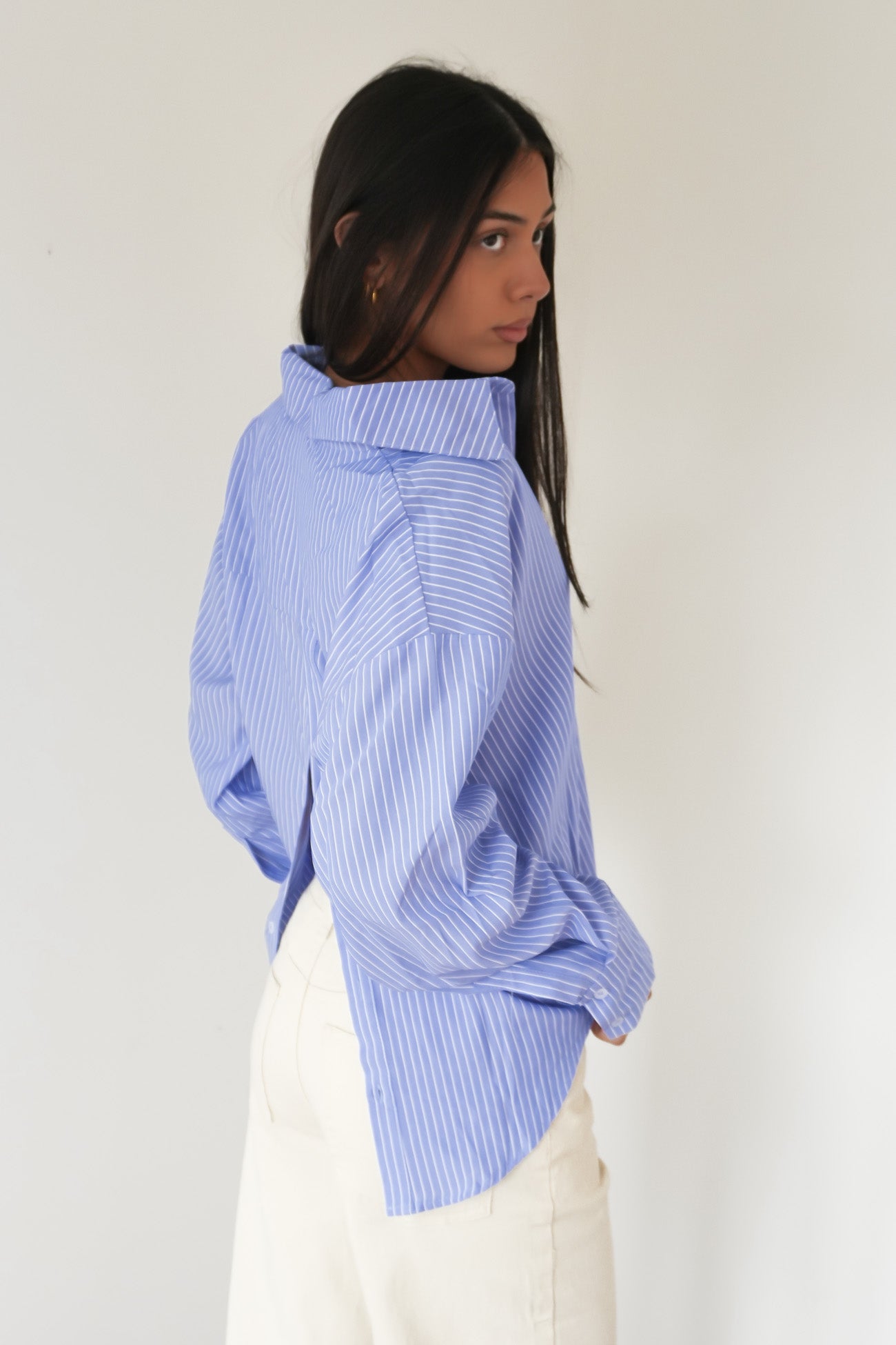 Shanaye Shirt Blue Pinstripe