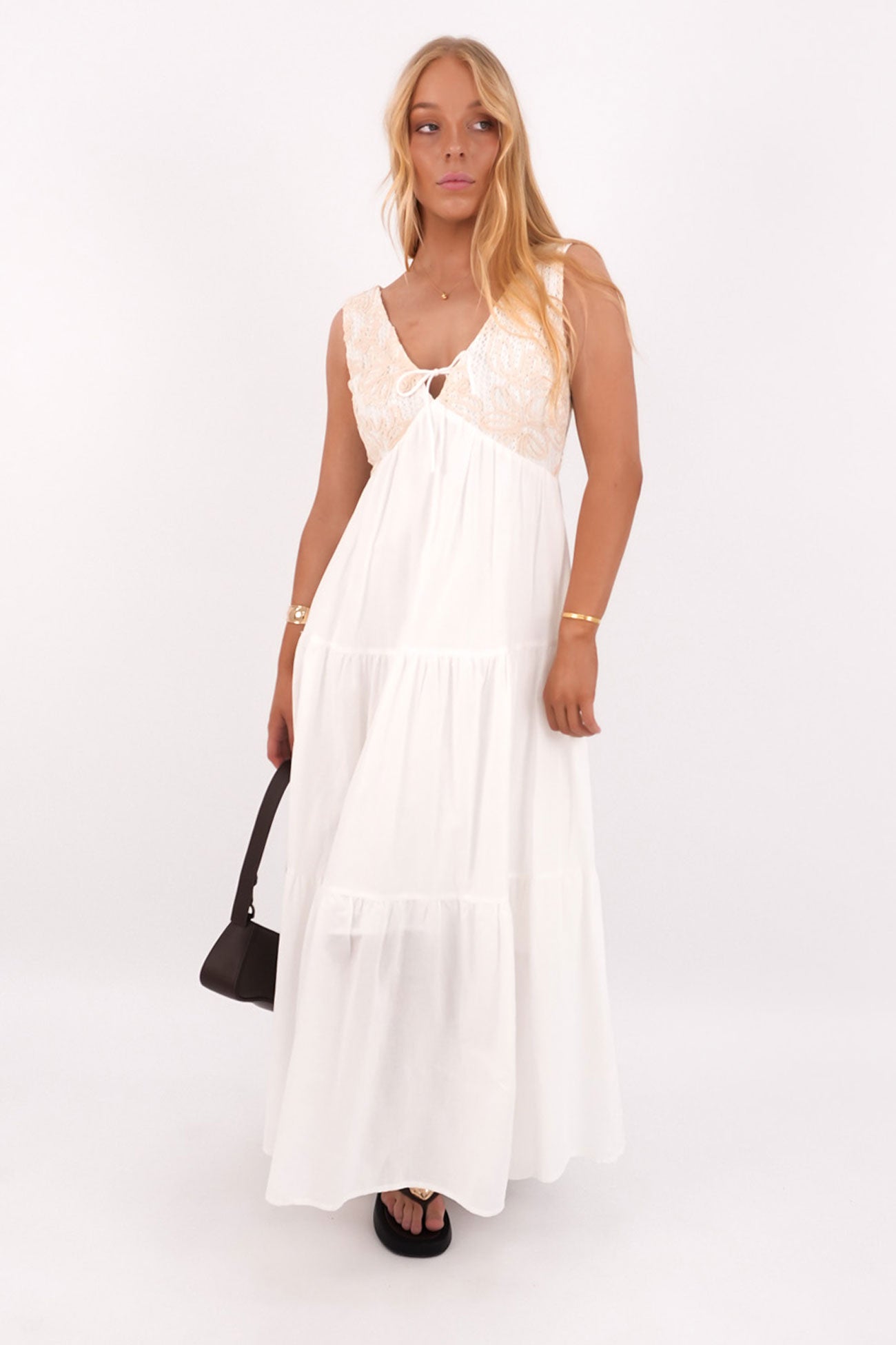 Shaw Maxi Dress White