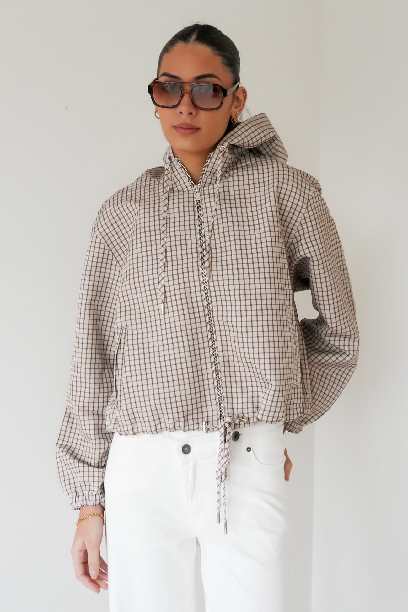 Shelley Jacket Beige Check