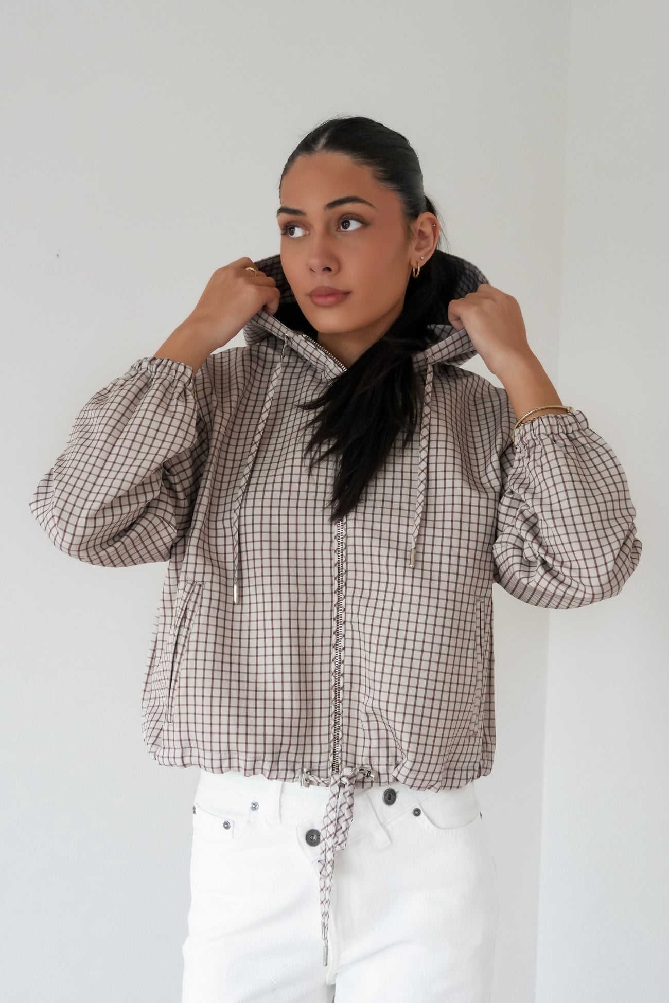 Shelley Jacket Beige Check