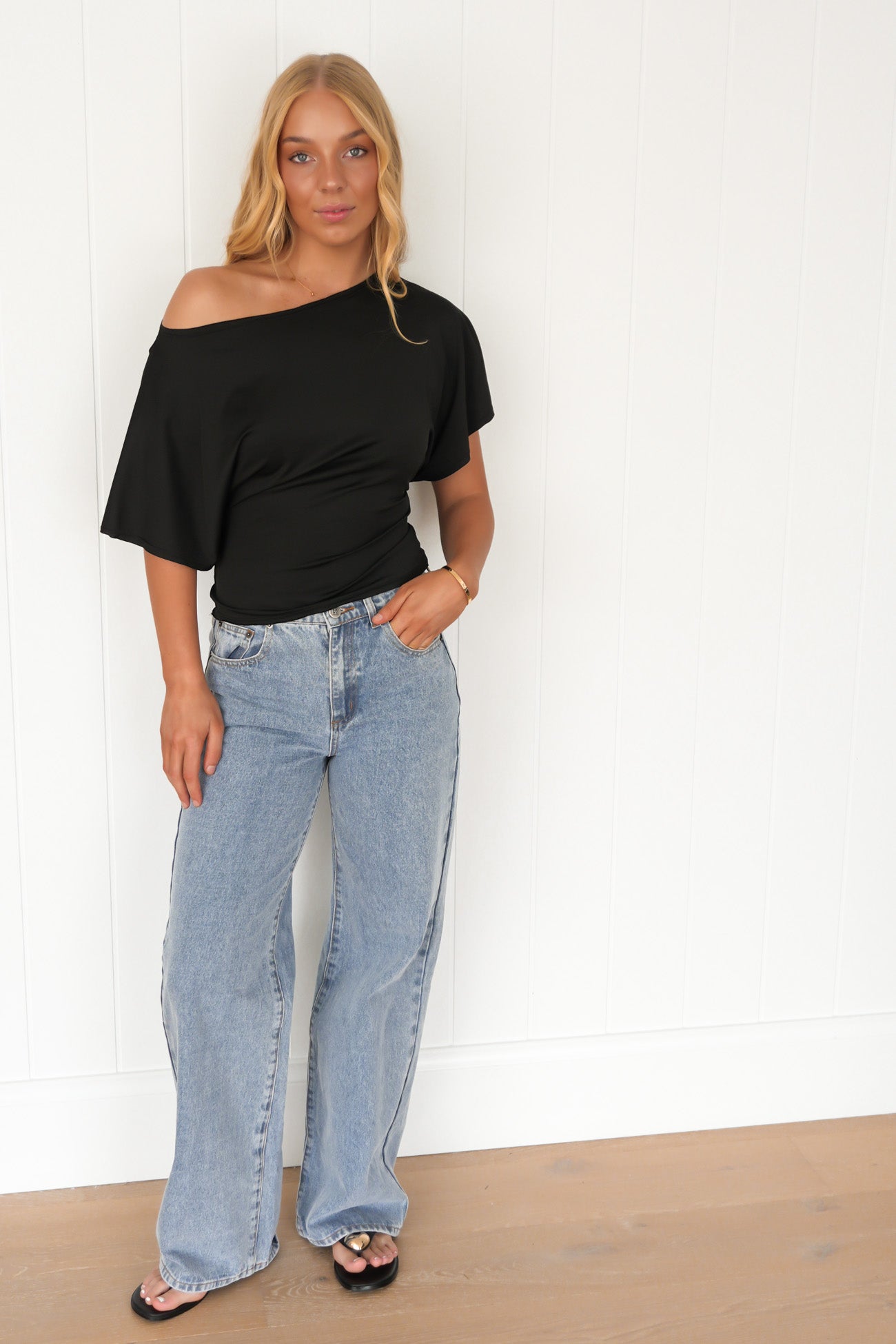 Siannah Tie Top Black