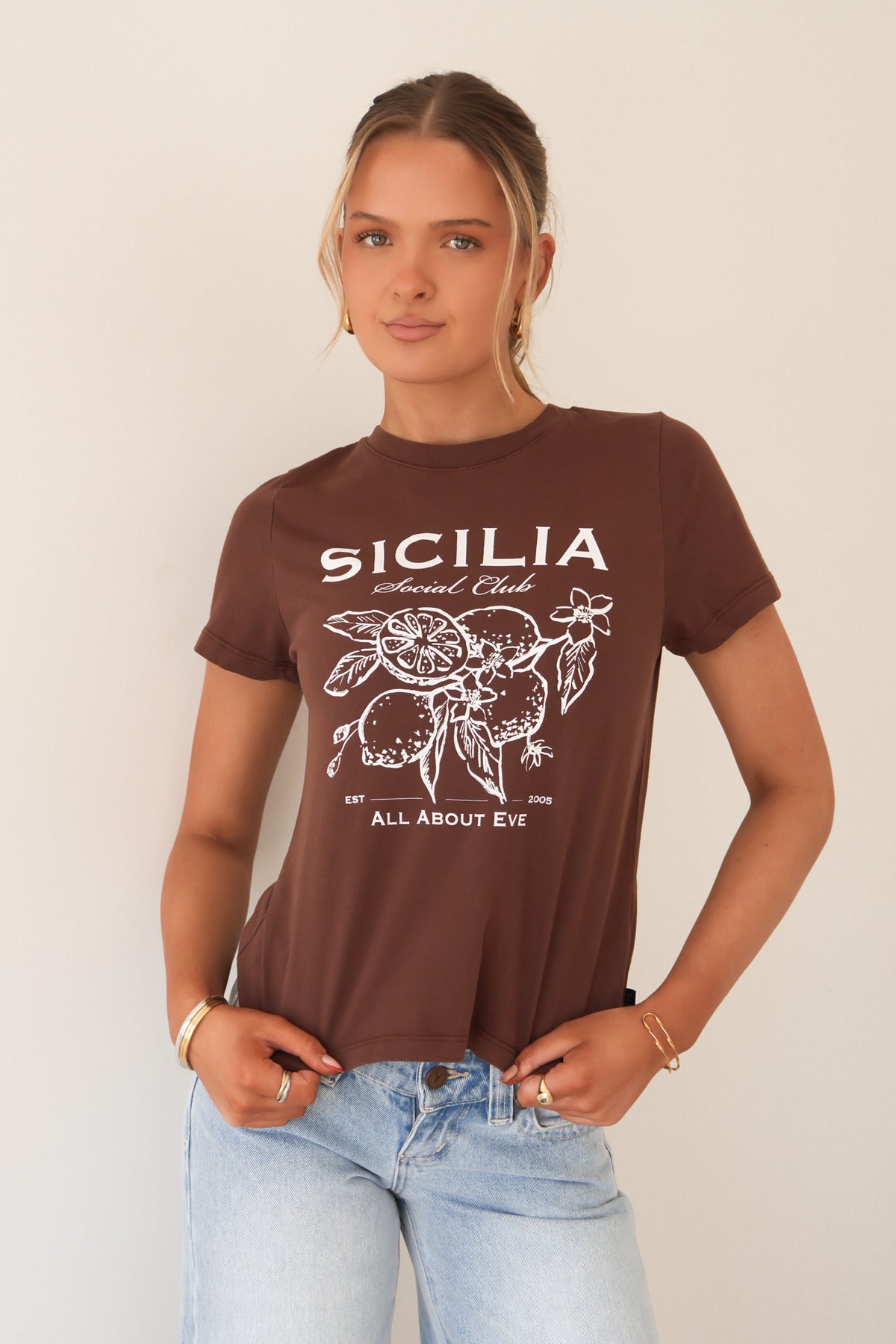 Sicilia Regular Tee Chocolate