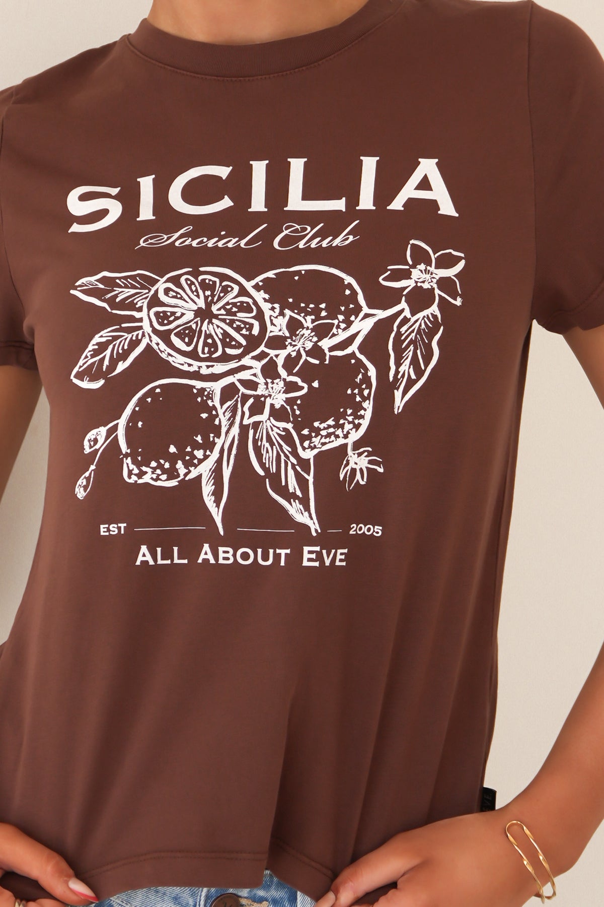 Sicilia Regular Tee Chocolate