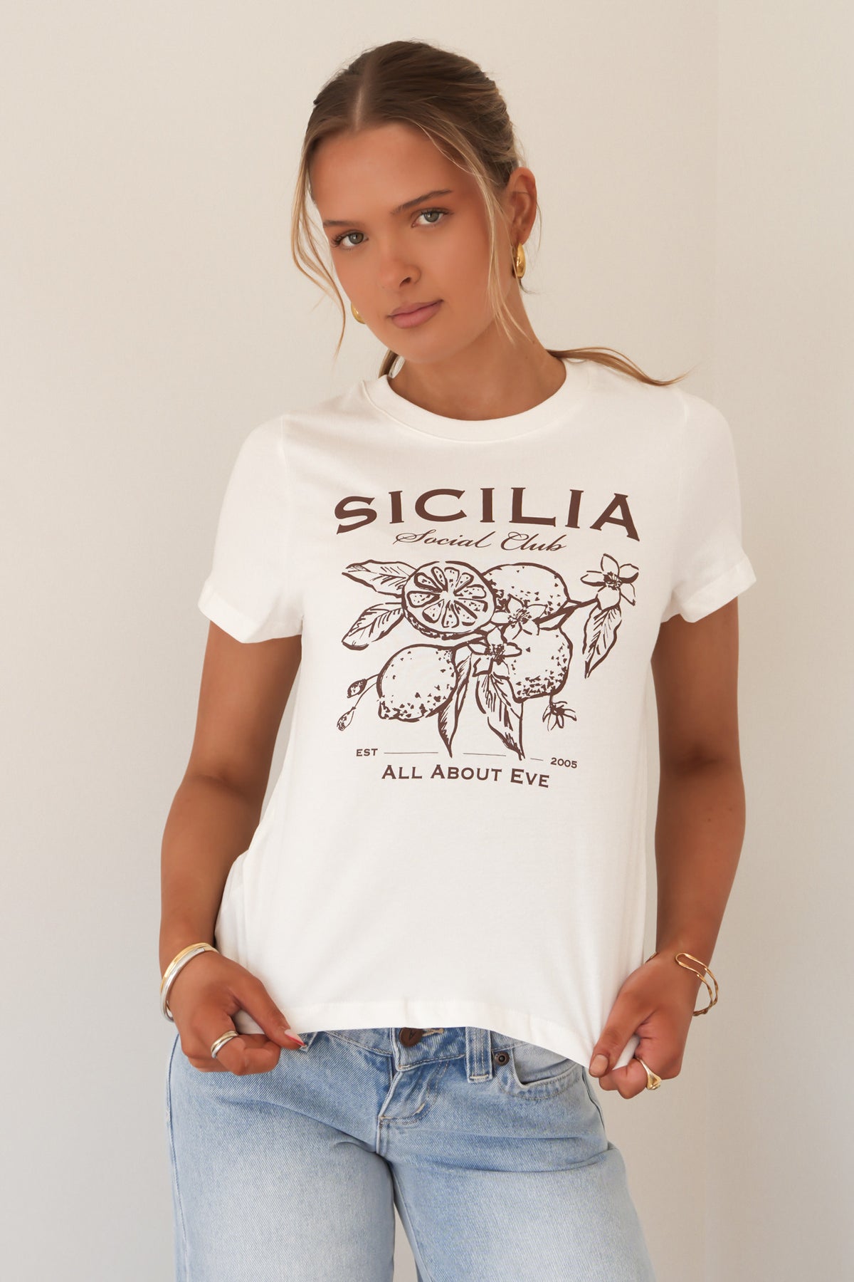 Sicilia Regular Tee Vintage White
