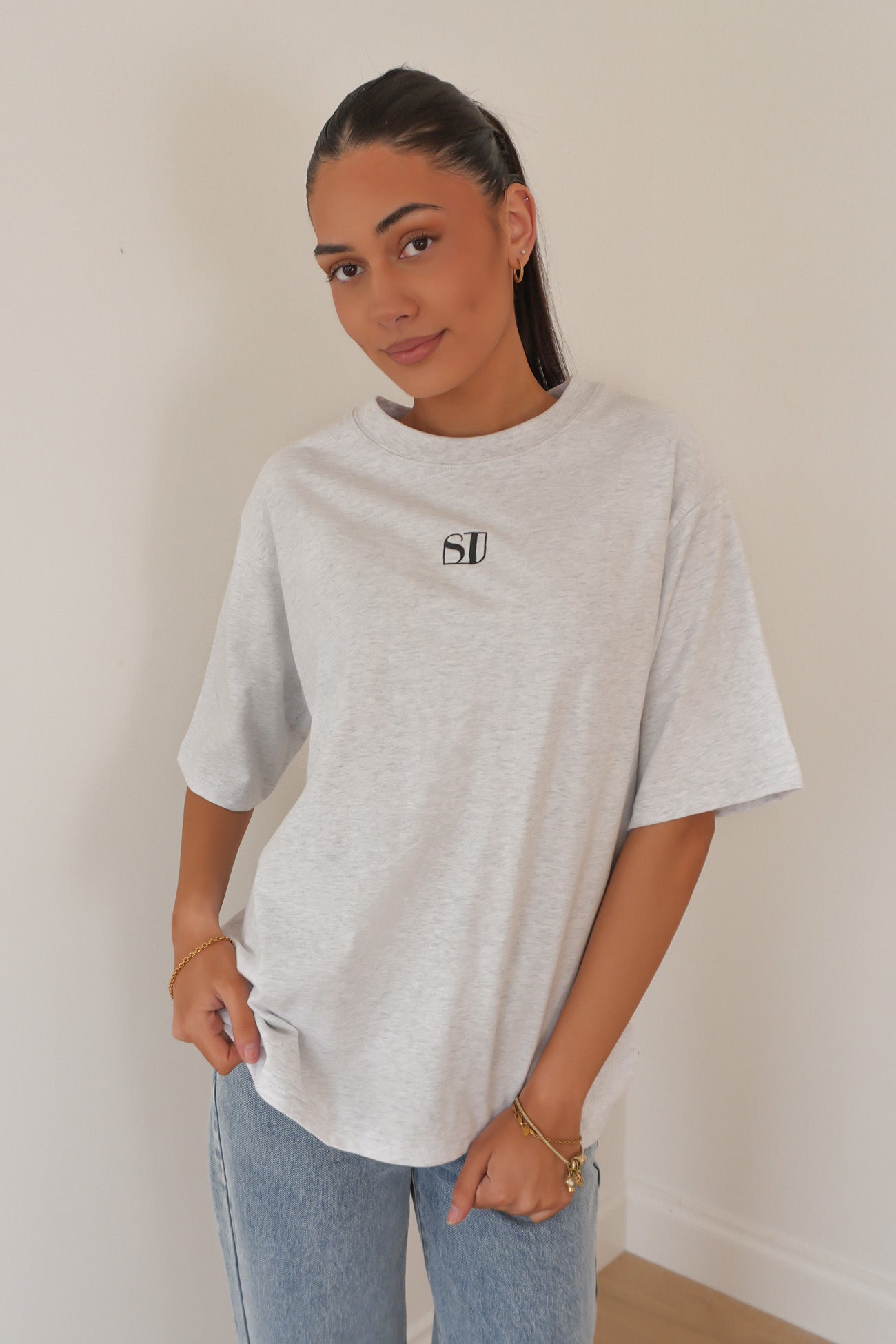 Silent Luxe Tee Snow Marle