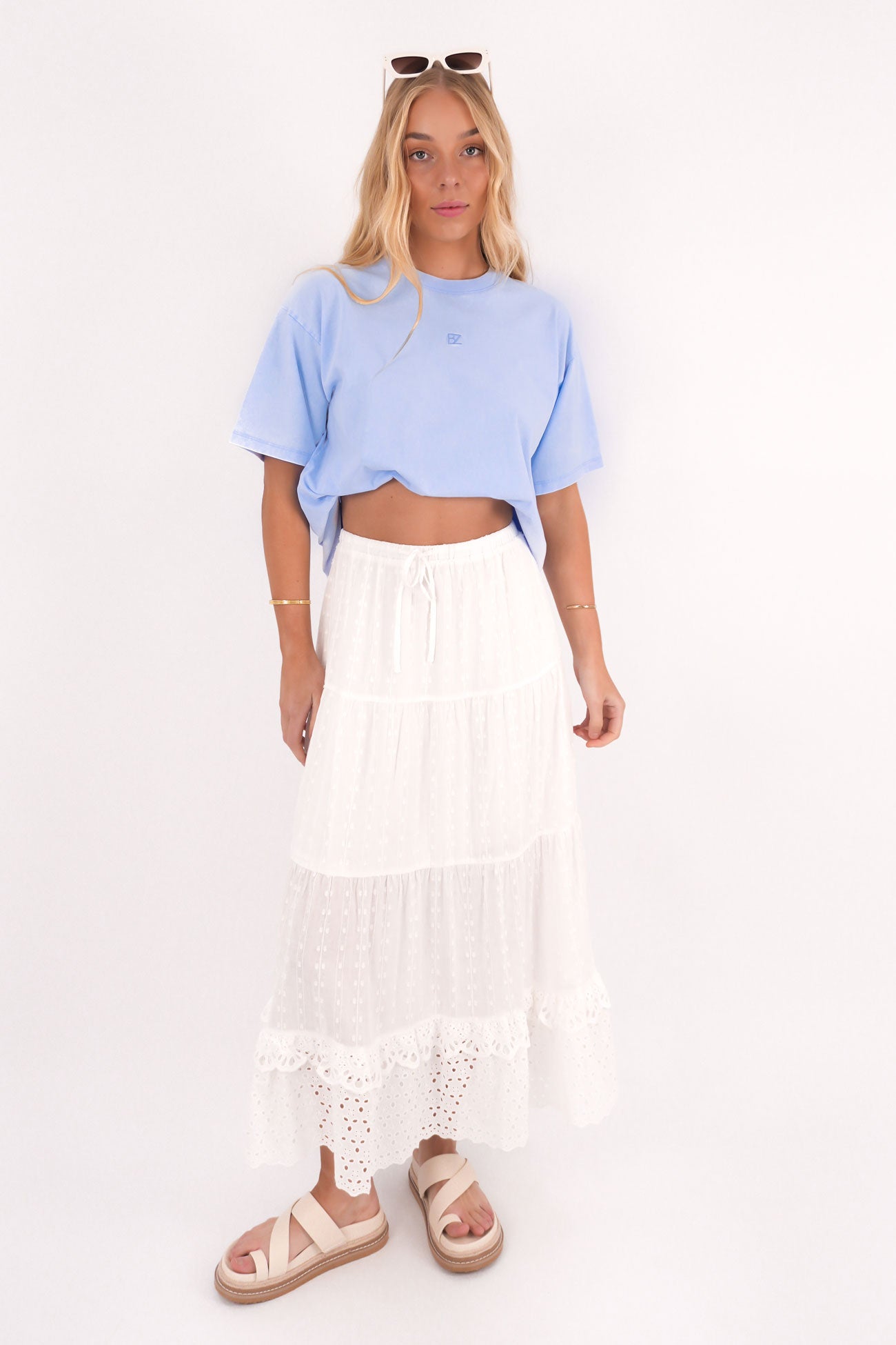 Sirene Midi Skirt White