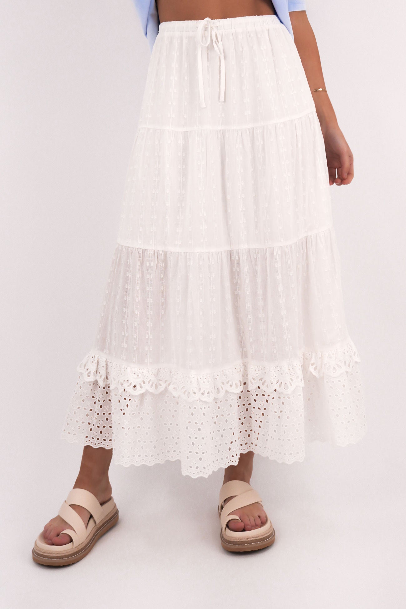 Sirene Midi Skirt White