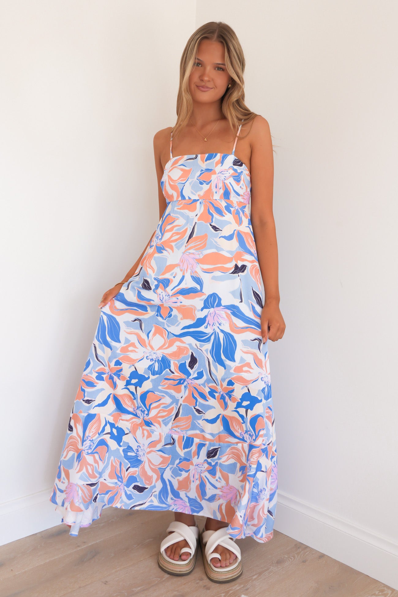 Slade Maxi Dress Blue Azalea