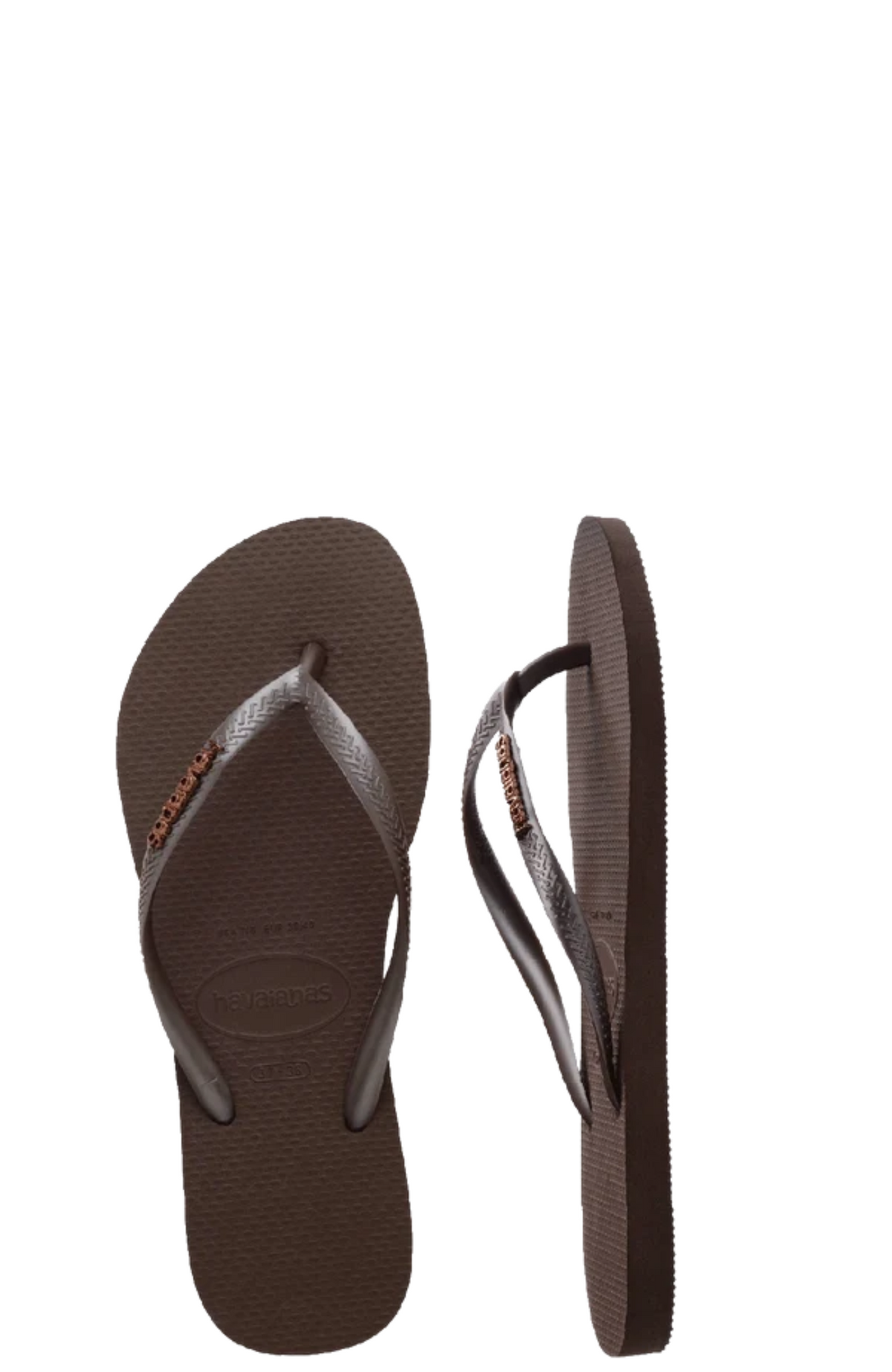 Slim Metal Logo Dark Brown