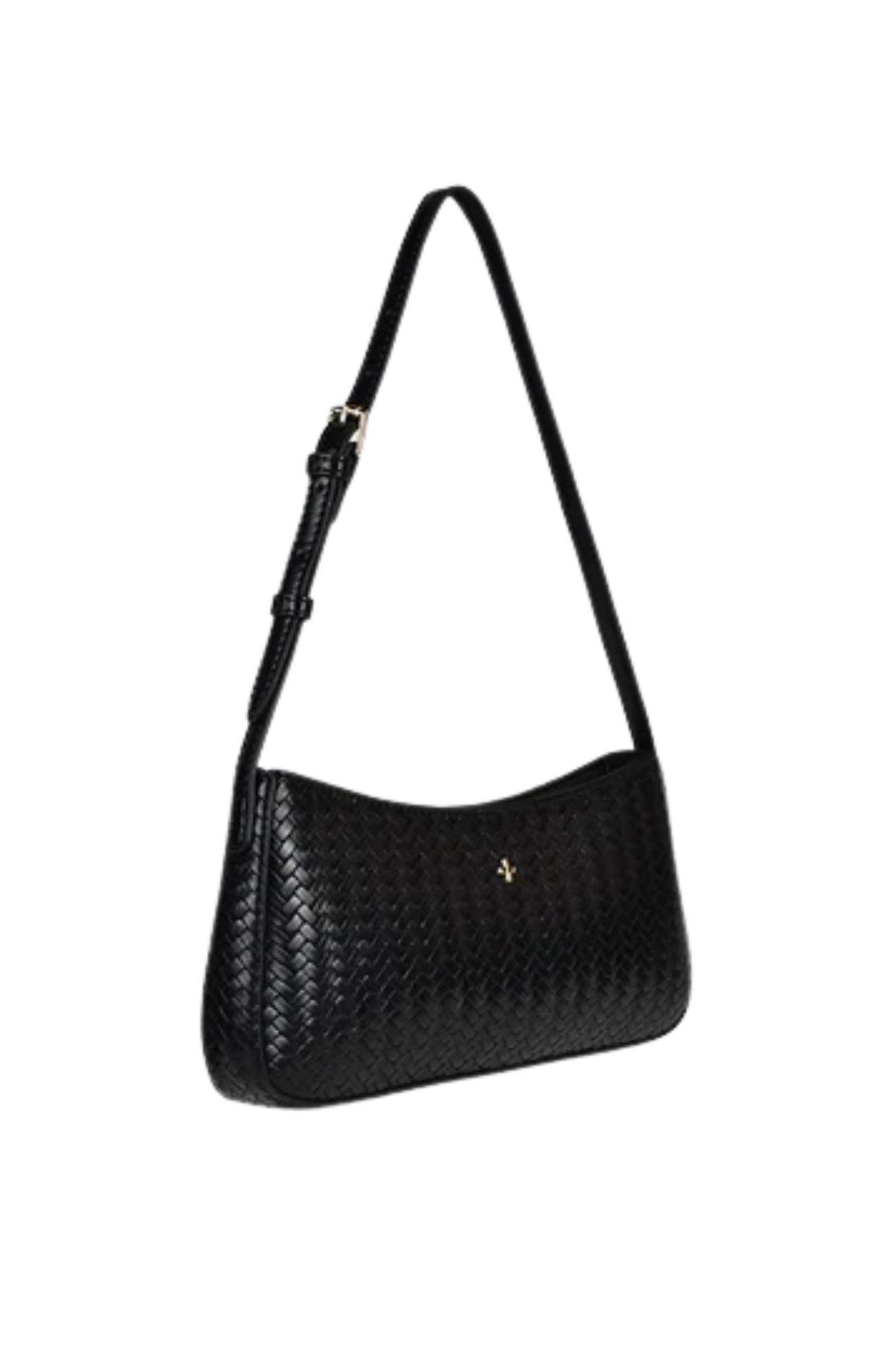 Smooch Bag Black Weave Gold