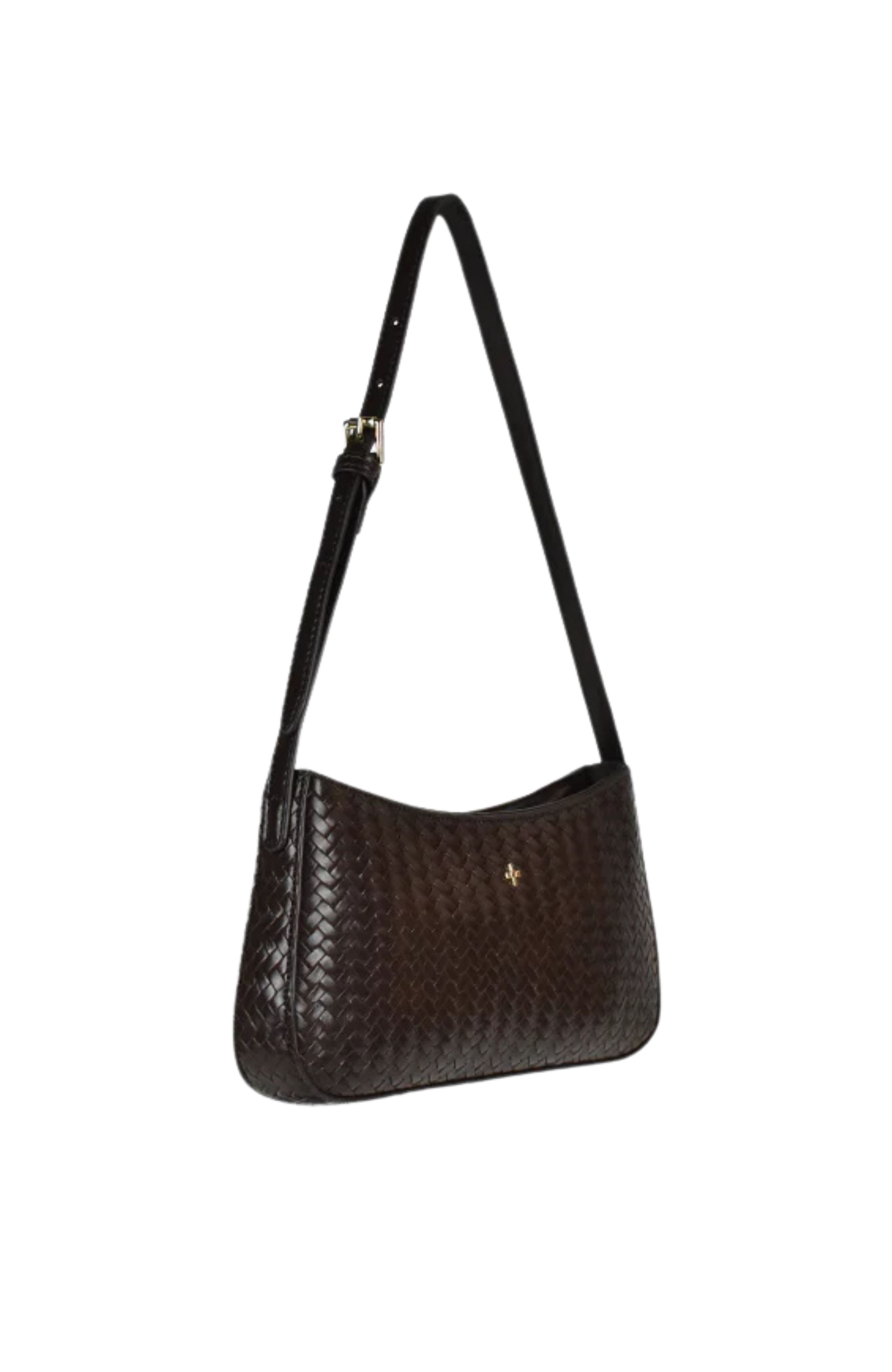 Smooch Bag Chocolate Weave Gold