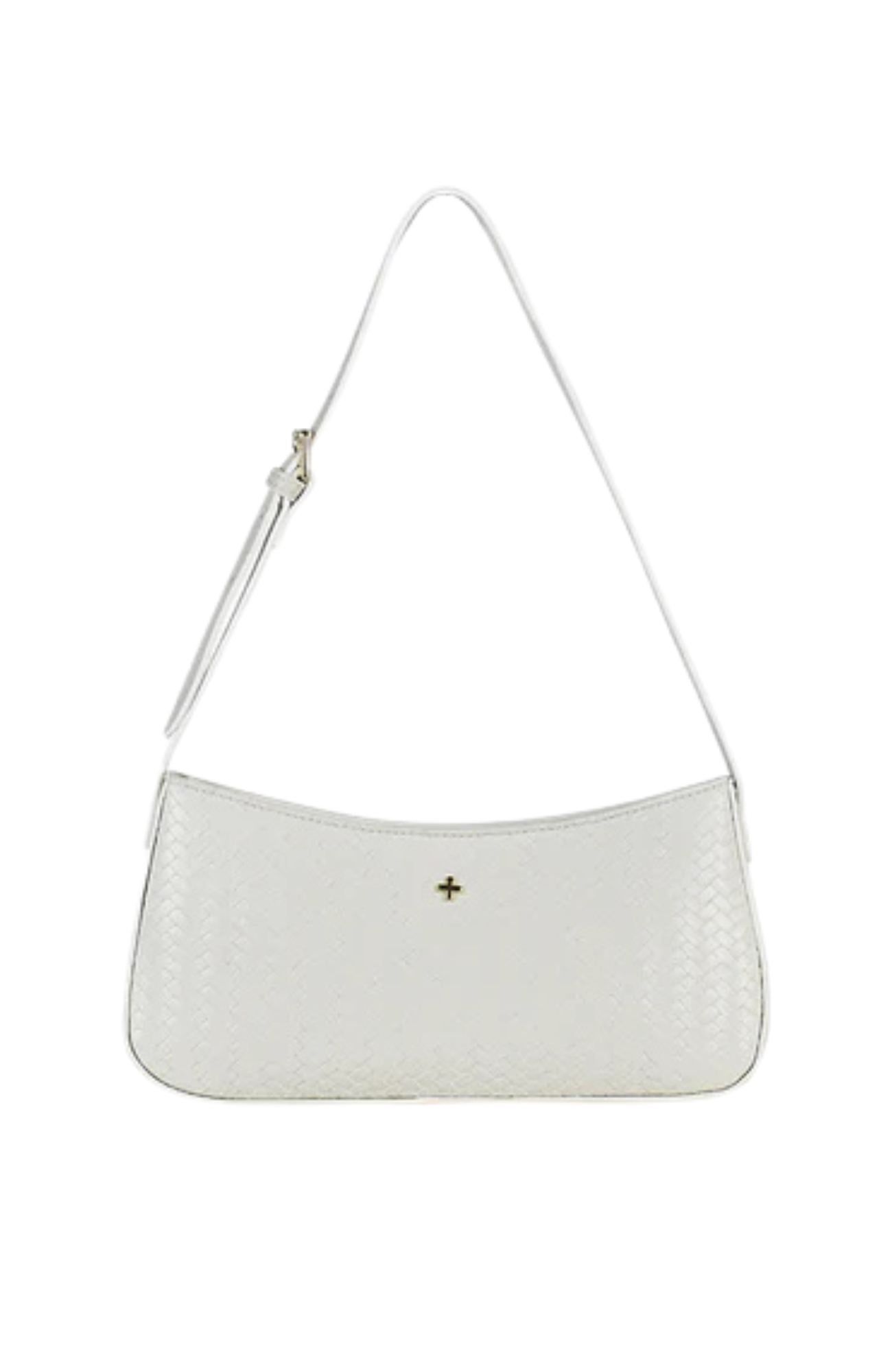 Smooch Bag White Weave Gold