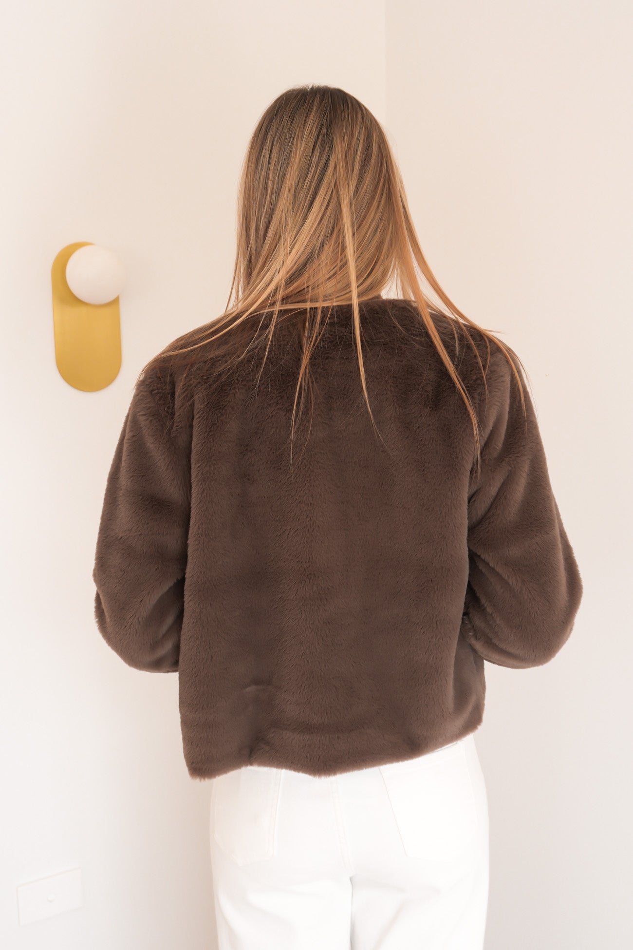 Sofia Fur Jacket Mocha