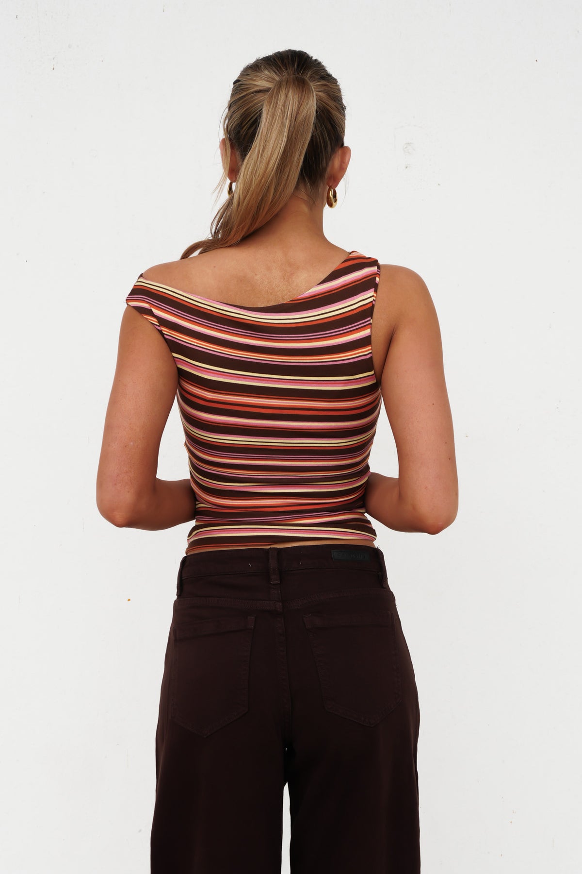 Soleil Off The Shoulder Top Stripe