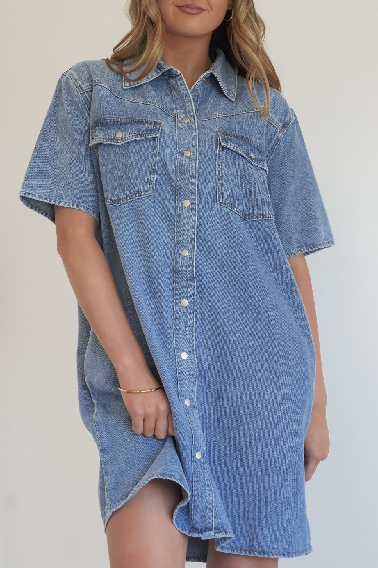 Sorcha Denim Dress Light Blue