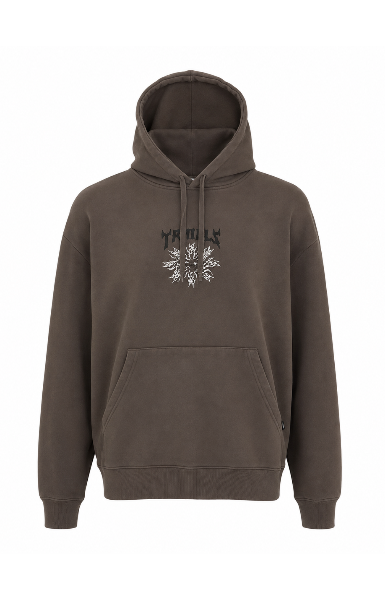 Stagger Slouch Pull On Cropped Hood Clay Smoke