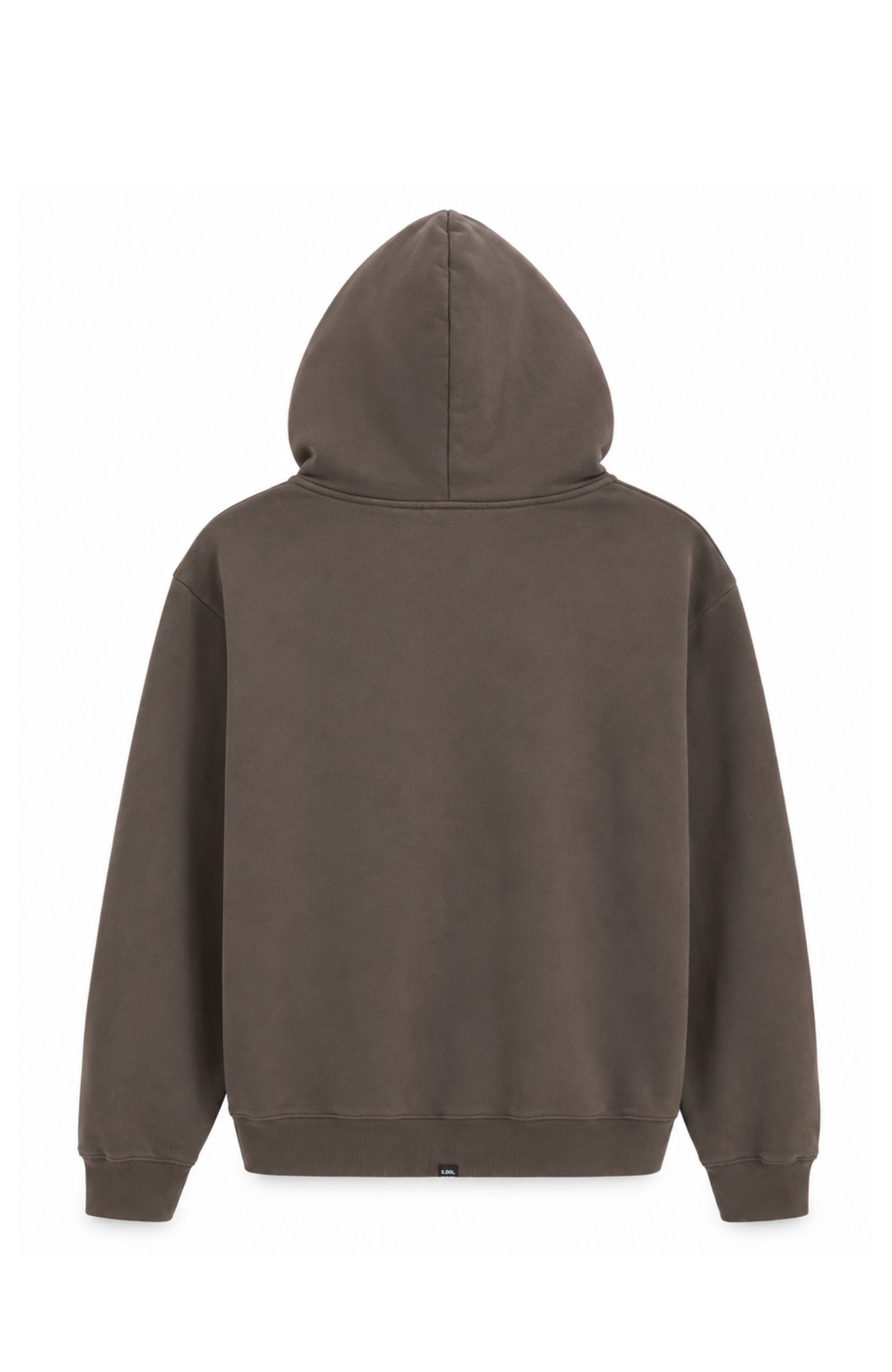 Stagger Slouch Pull On Cropped Hood Clay Smoke