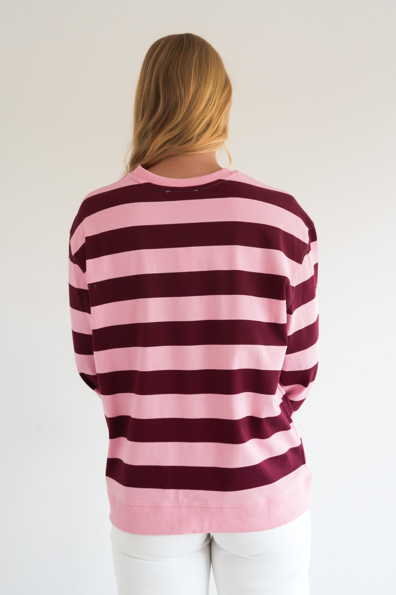 Stazie Sweatshirt Pink Red Stripe