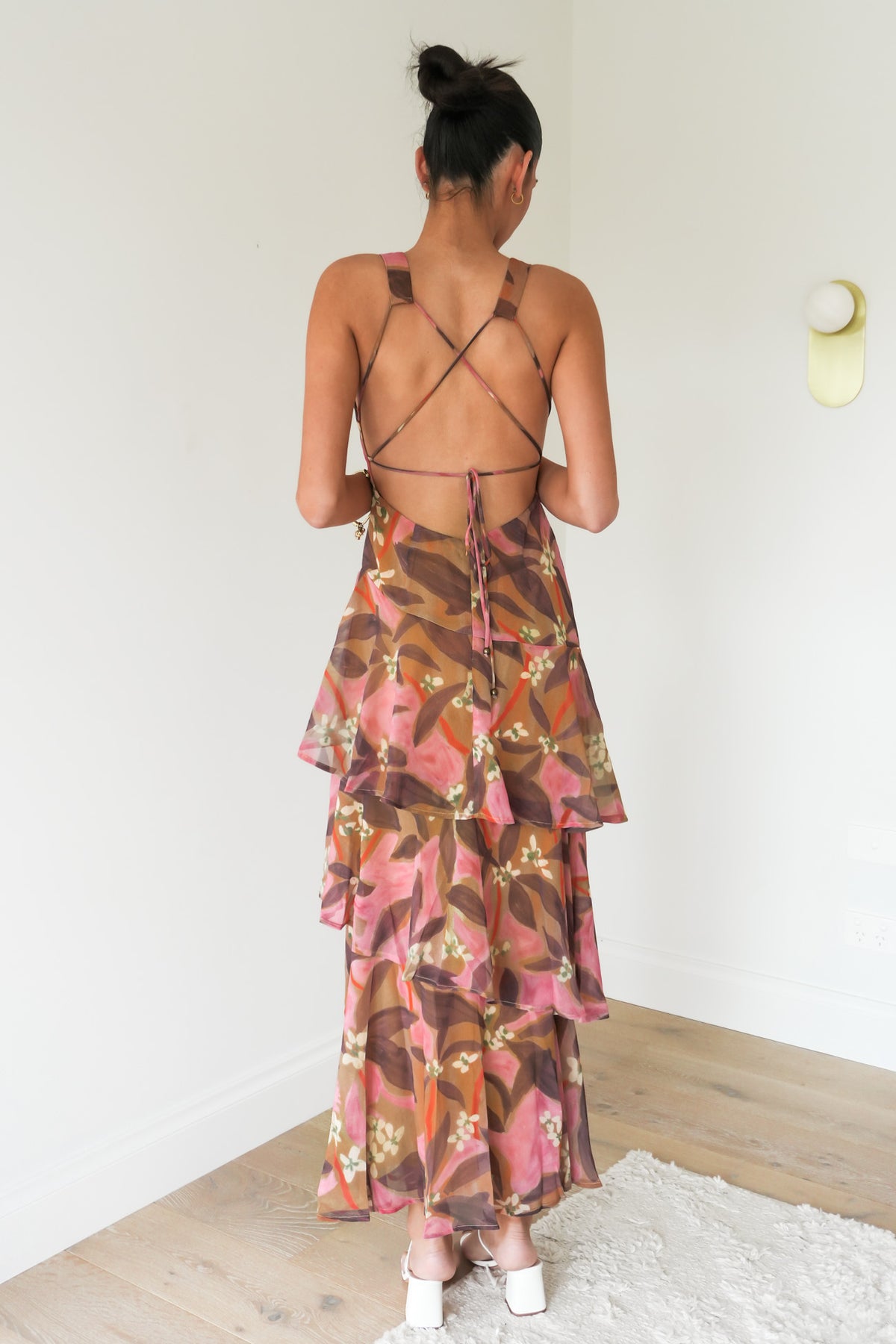 Stephanie Maxi Dress Pink Floral