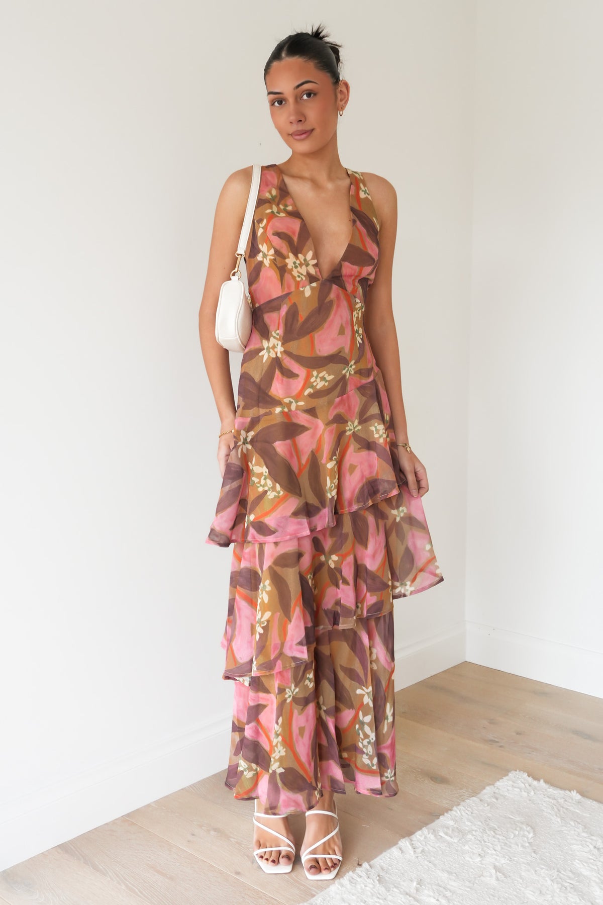 Stephanie Maxi Dress Pink Floral