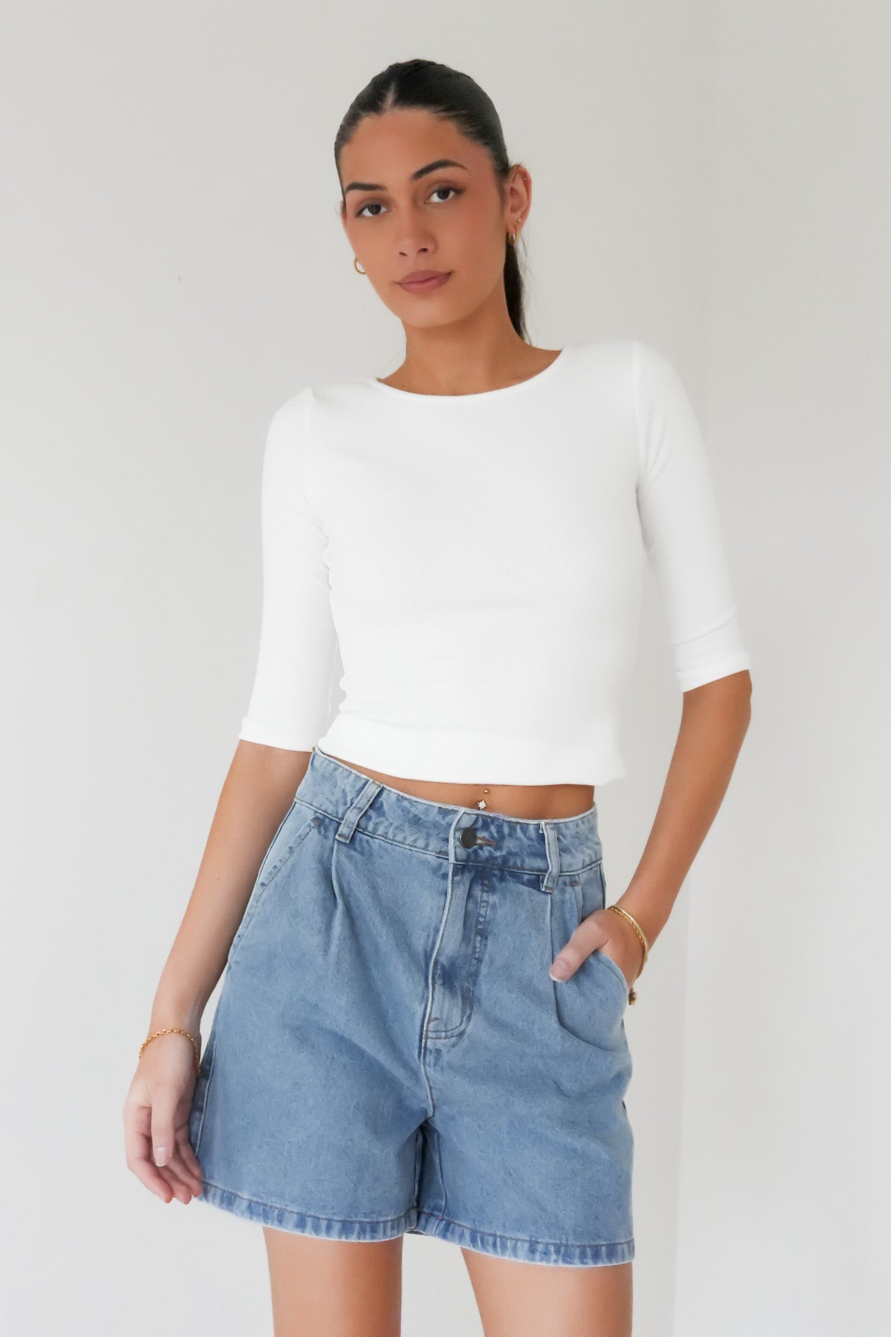 Stevie Denim Short Light Blue