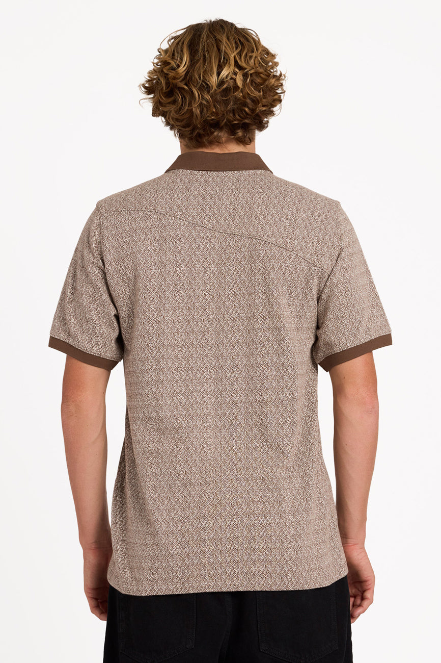 Stonelord Short Sleeve Polo Brown Stone