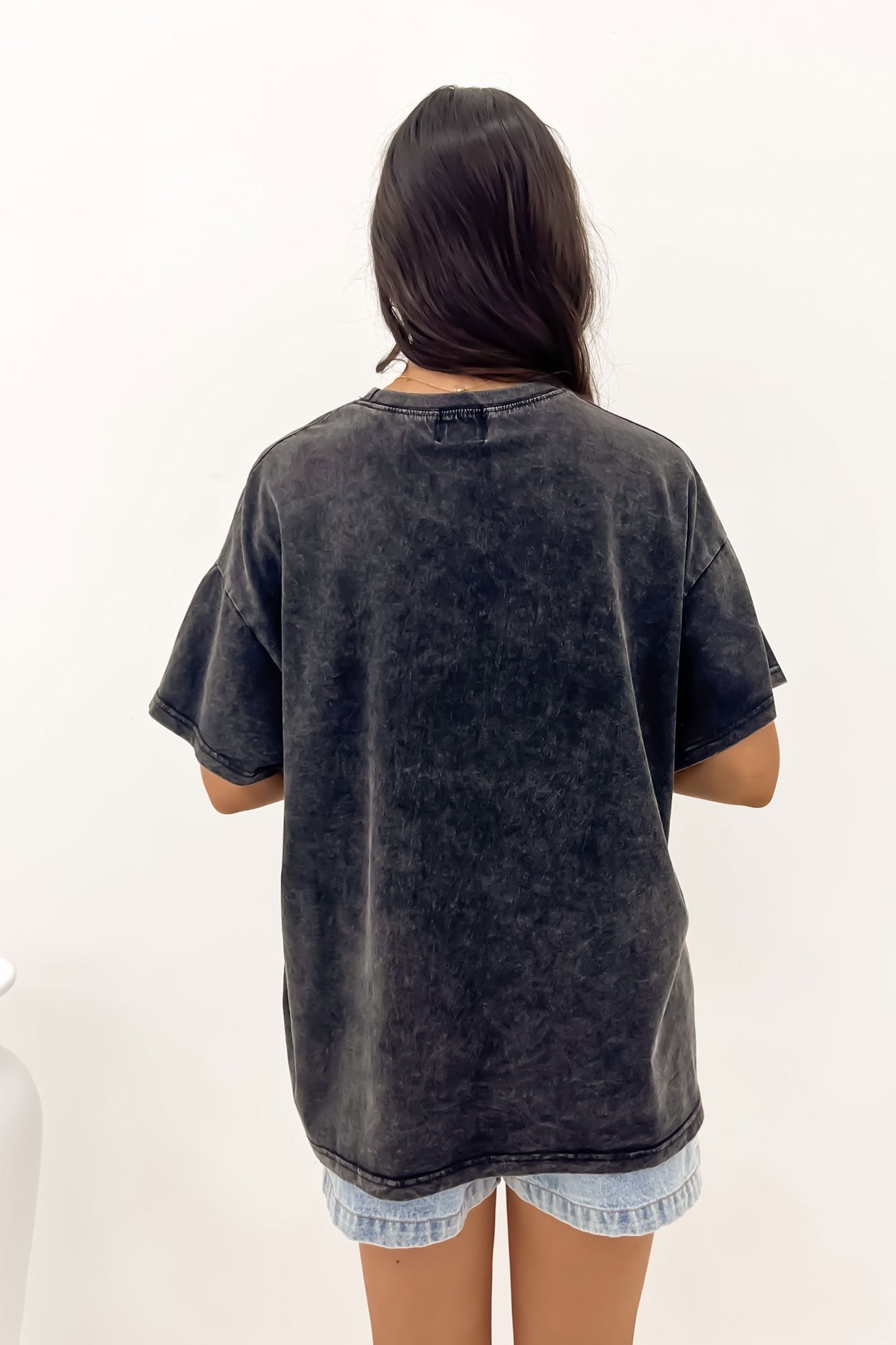 Sun Rise Tee Black Acid Wash