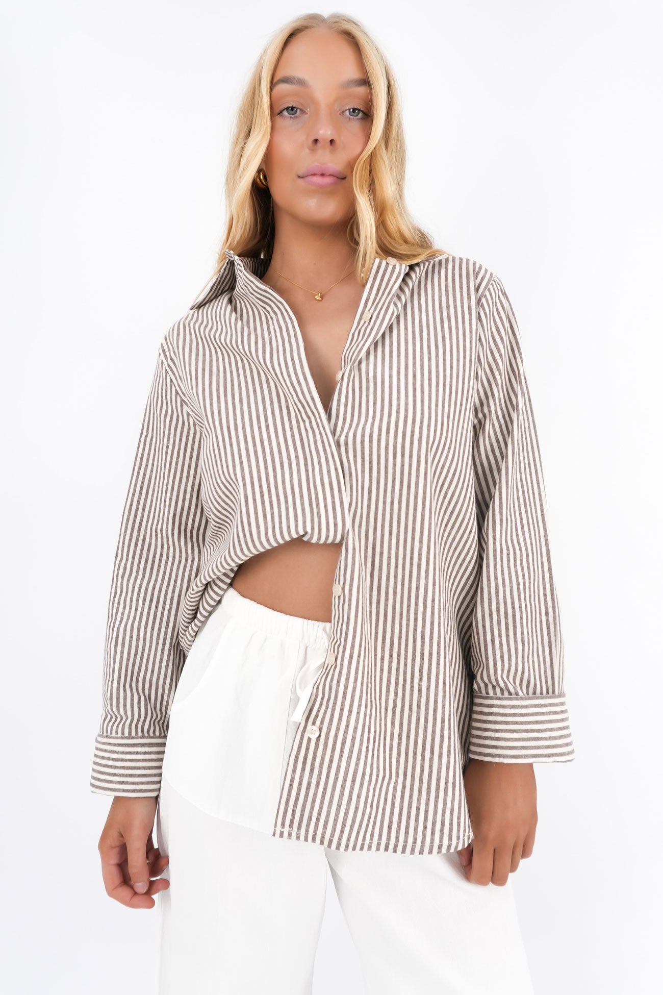Sunday Long Sleeve Shirt Chocolate