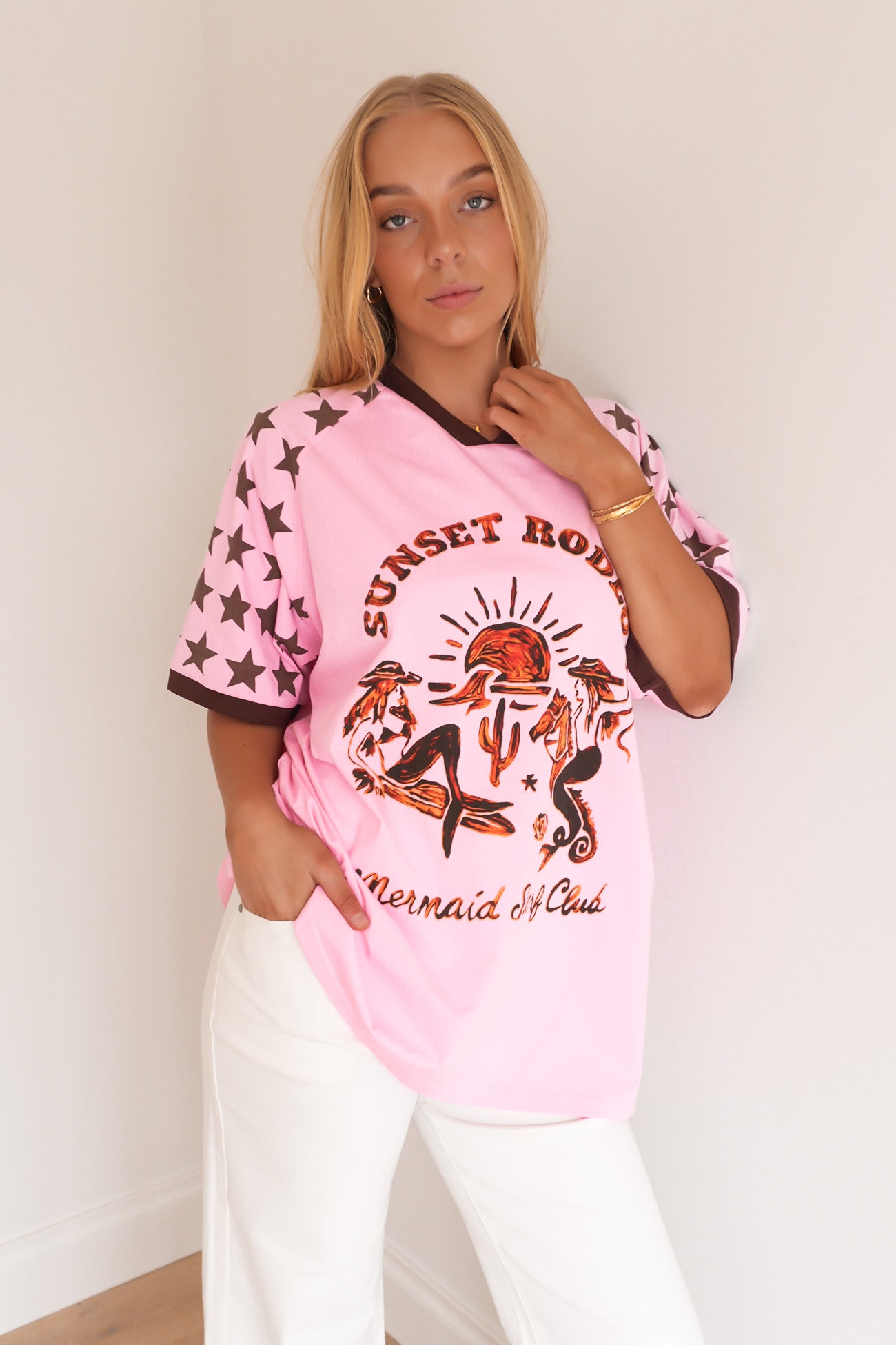 Sunset Rodeo Tee Pink