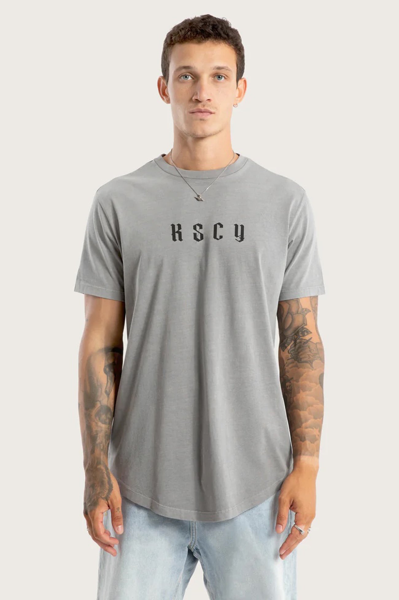Surplus Dual Curved Tee Pigment Frost Grey