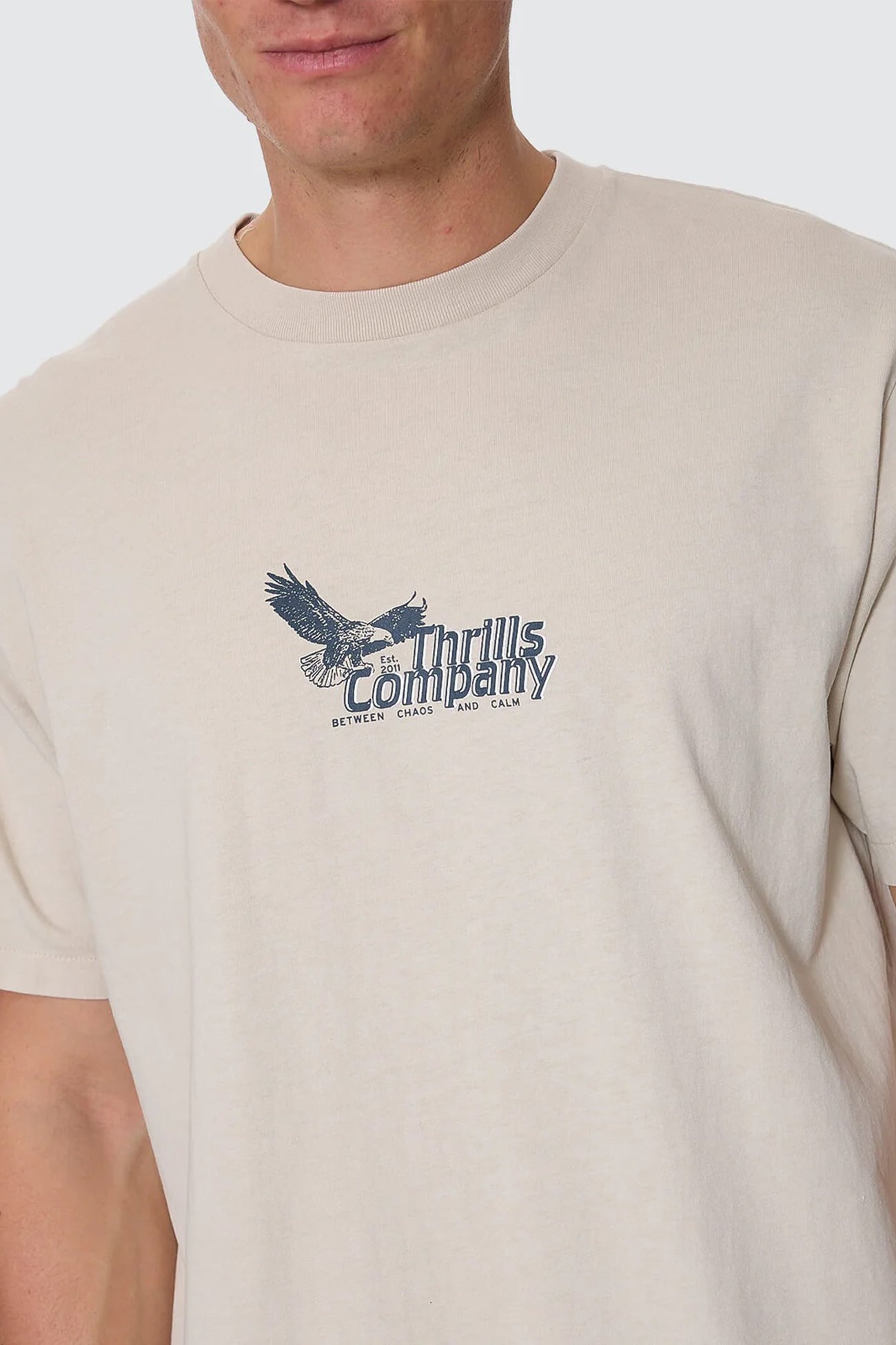 Between Chaos & Calm Merch Fit Tee Oatmeal