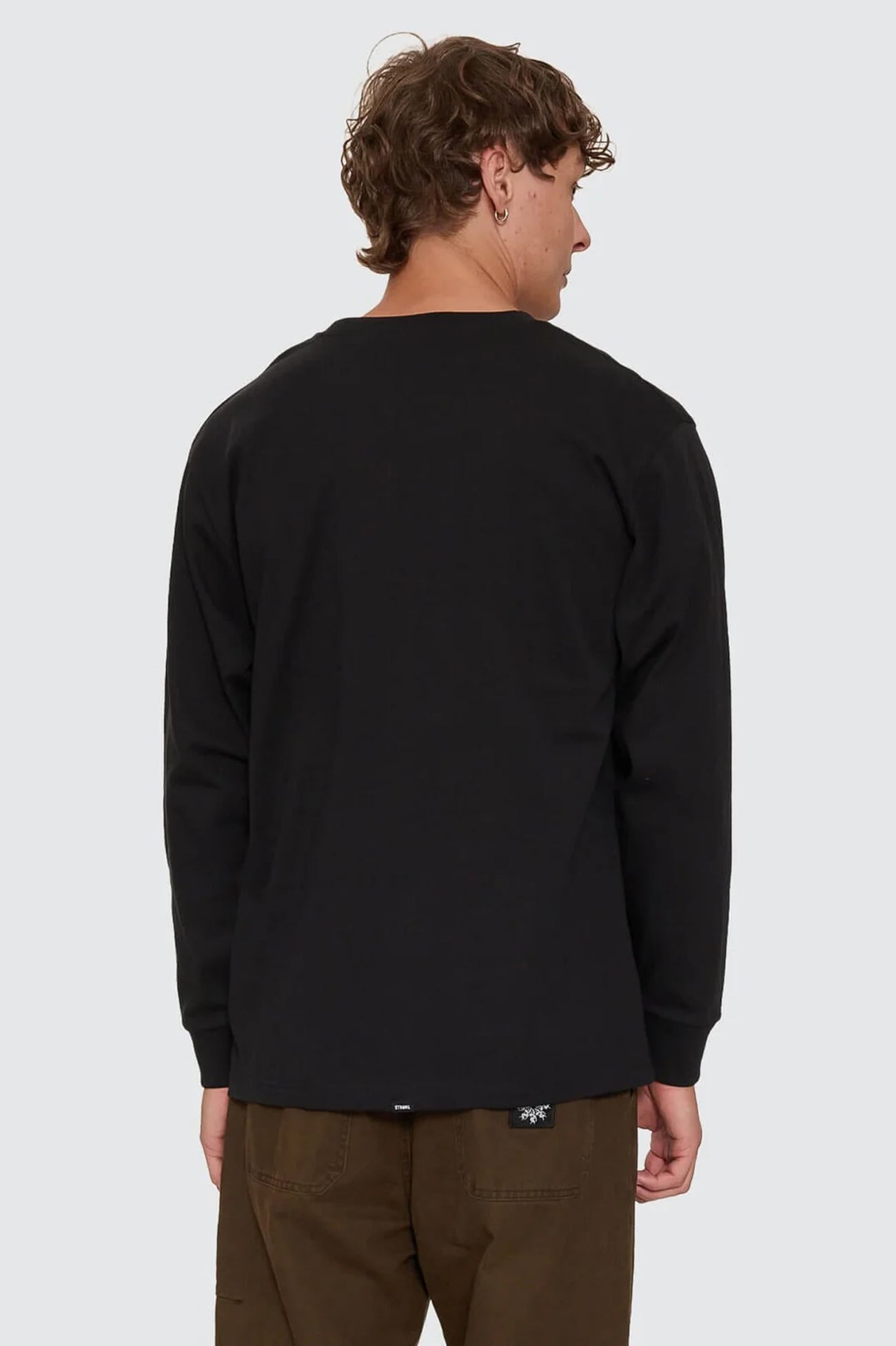 Thrills Military Oversize Long Sleeve Tee Black