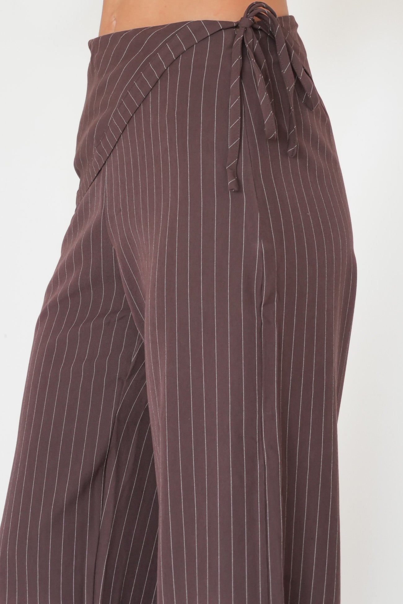 Tacita Pant Chocolate Pinstripe