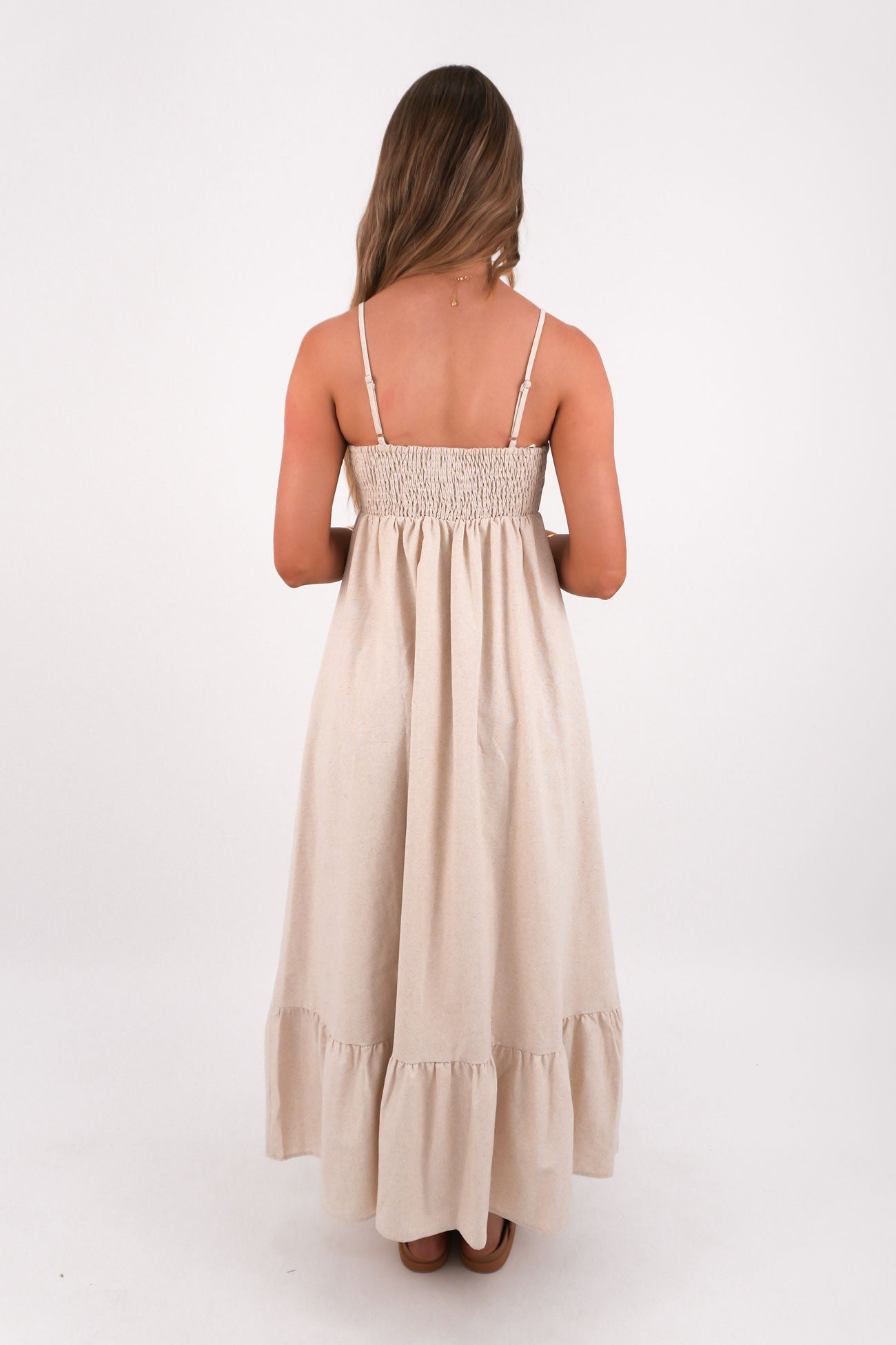Tallow Tiered Maxi Dress Natural