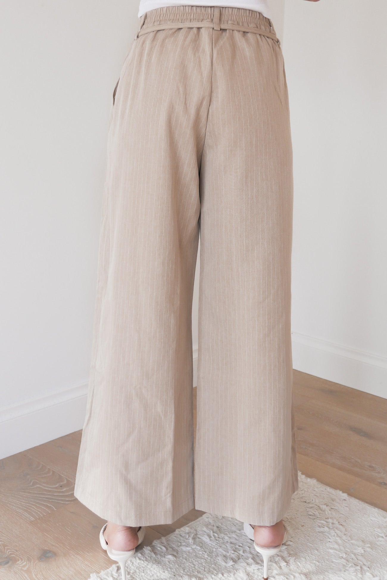 Tarly Pant Beige Pinstripe