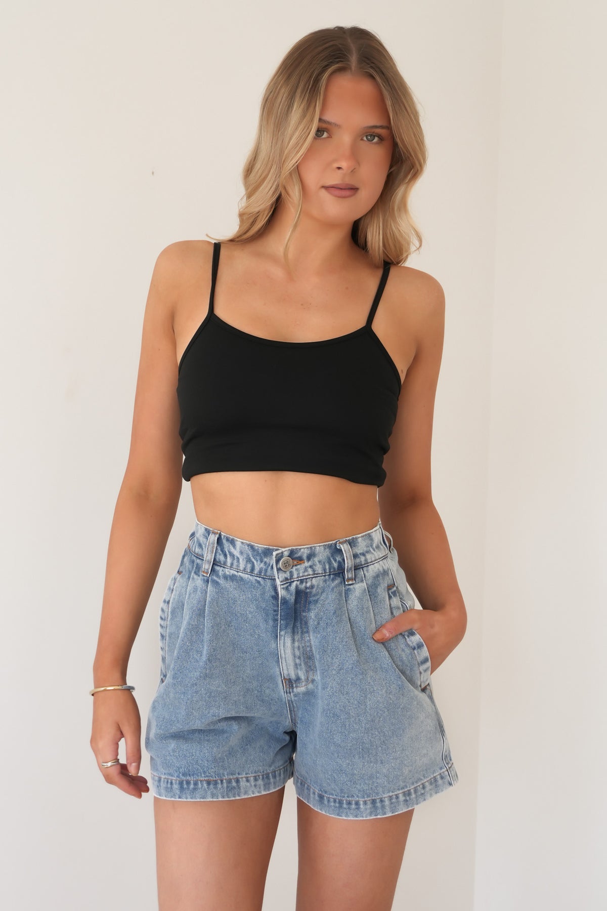 Tatum Denim Short Clear Water Blue