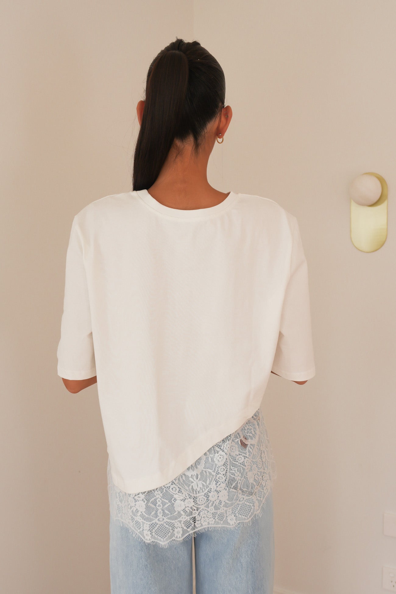 Tommi Lace Tee White