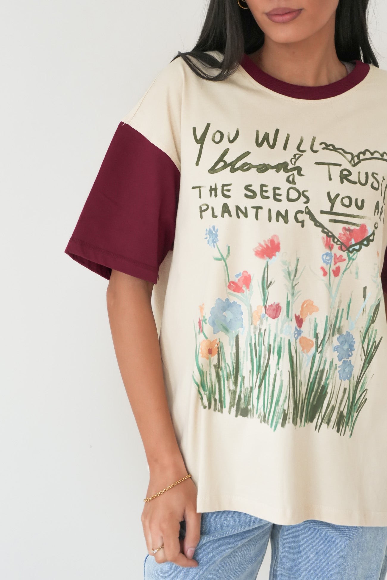 Trust The Seeds Tee Vintage White