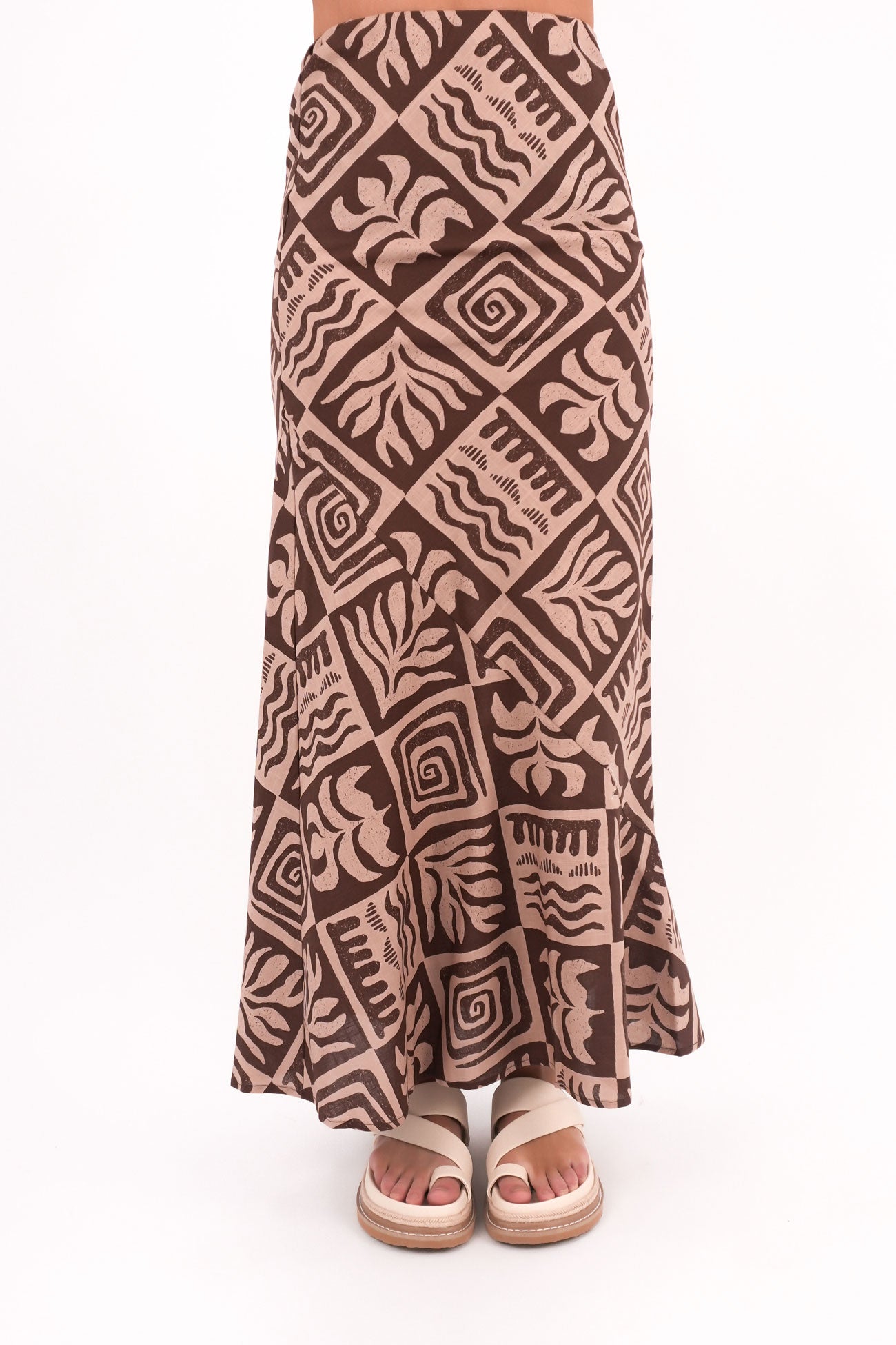 Tulum Maxi Skirt Brown