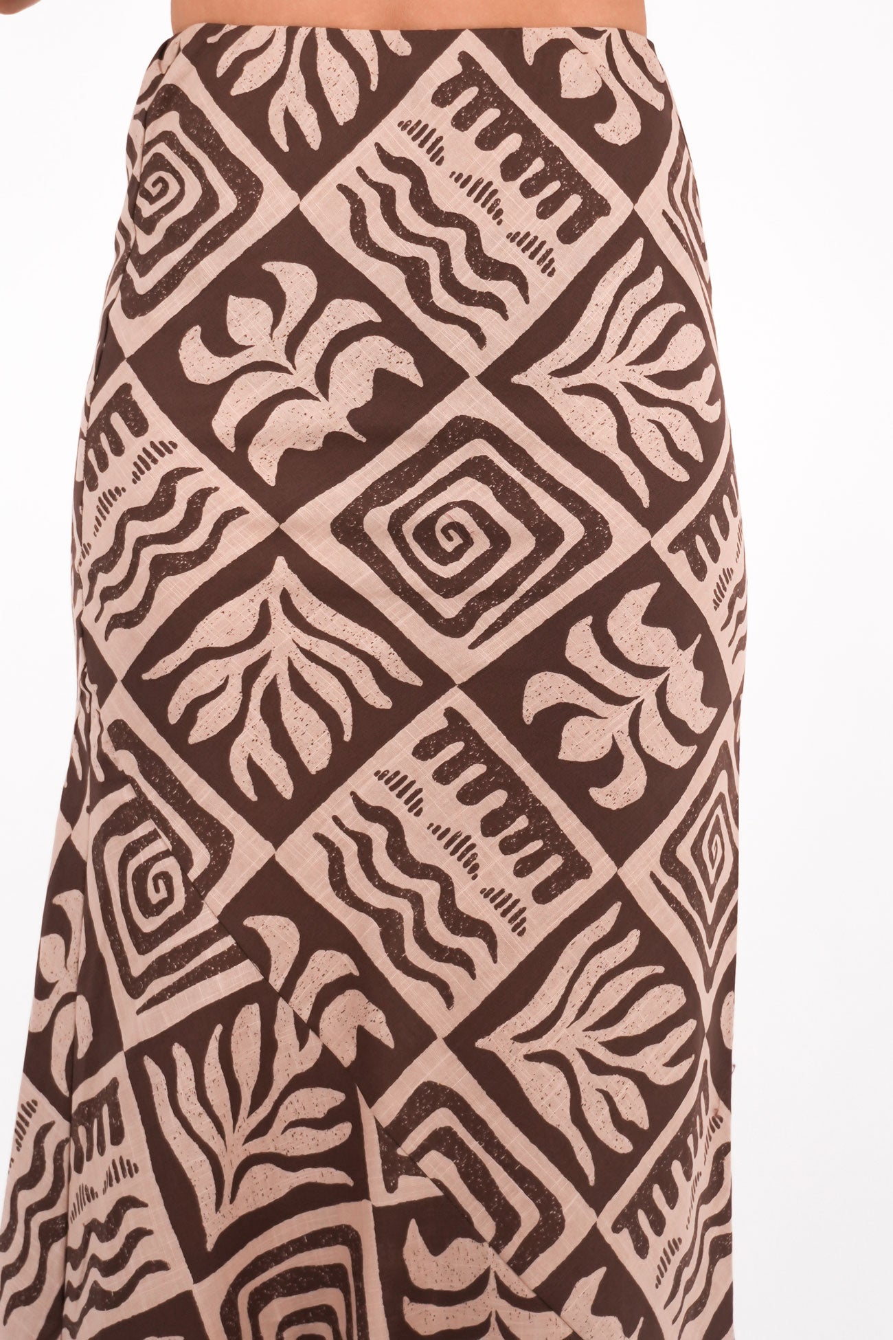 Tulum Maxi Skirt Brown