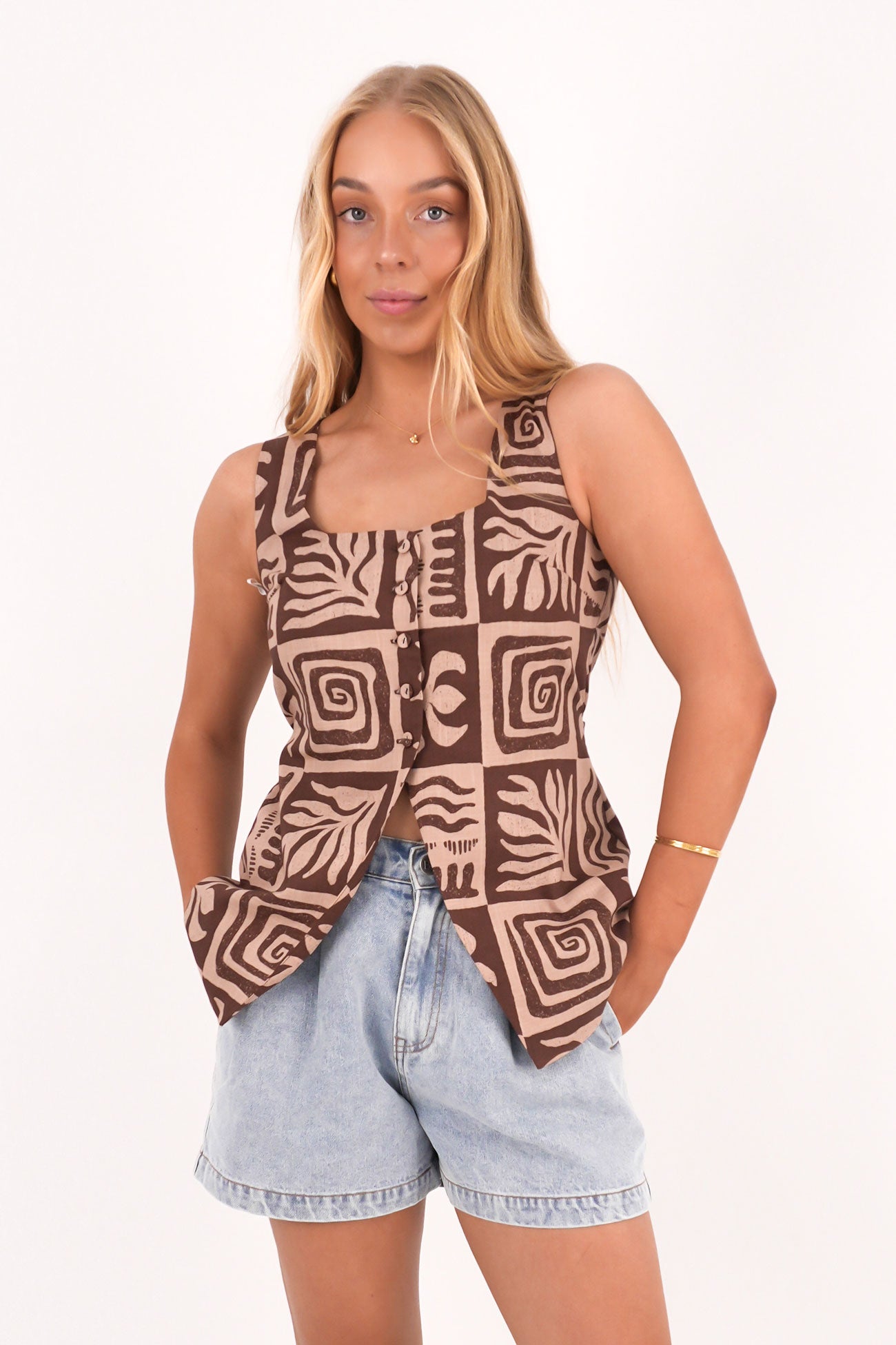 Tulum Top Brown