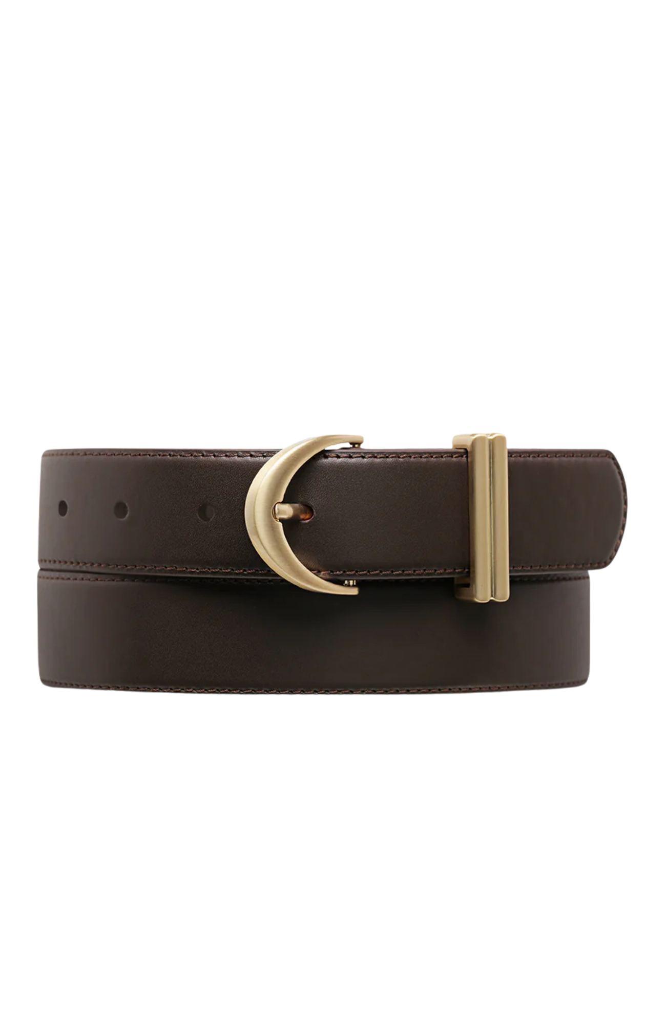 Under Your Spell Belt Choc Nappa Gold