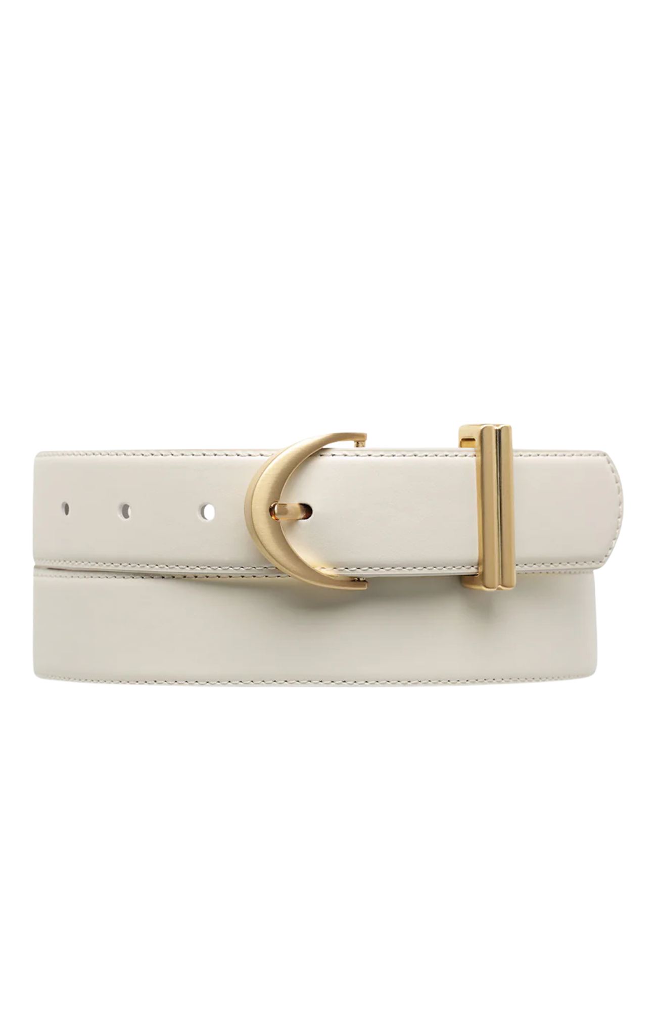 Under Your Spell Belt Ivory Nappa Gold
