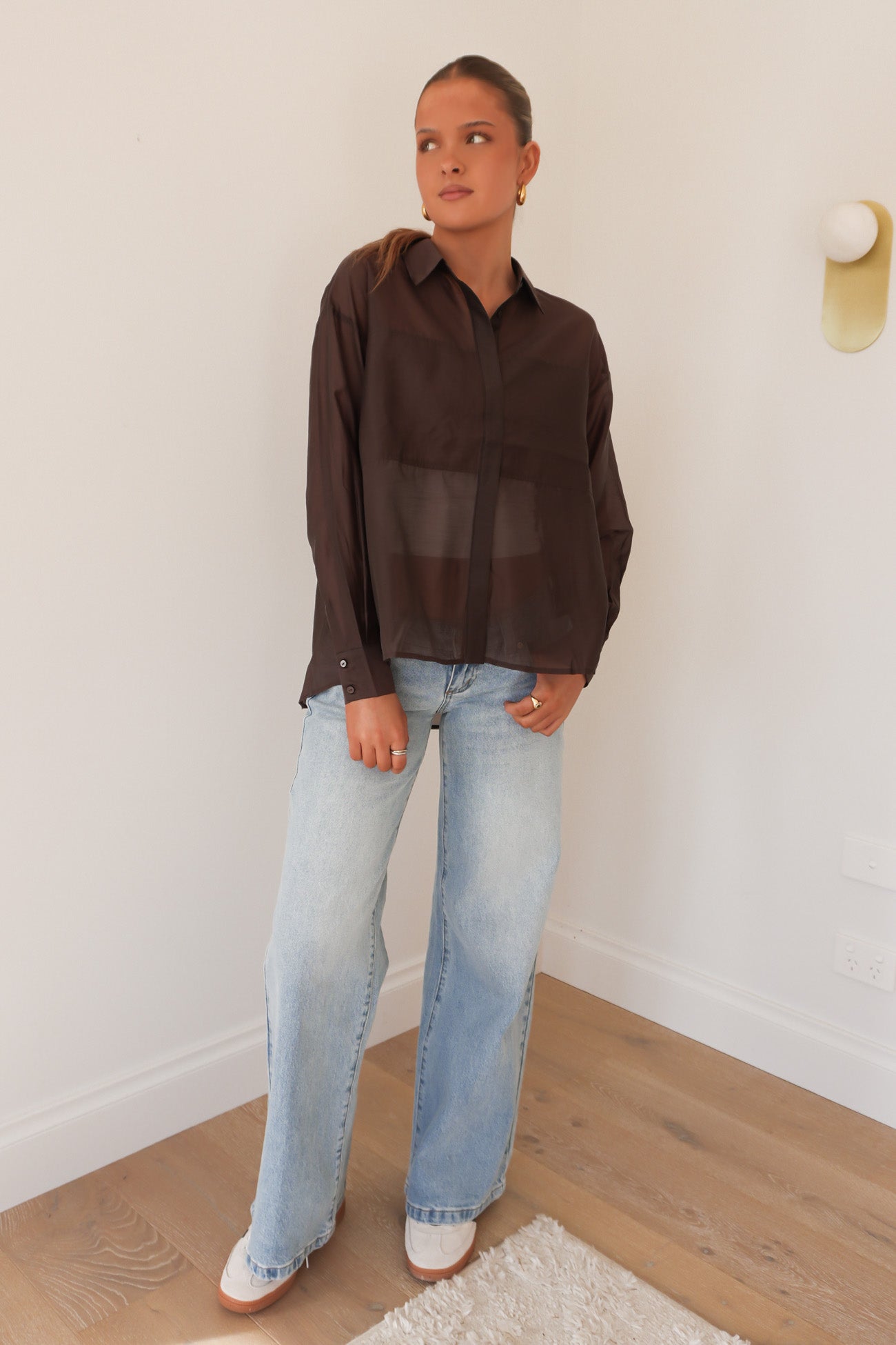 Val Oversized Shirt Chocolate